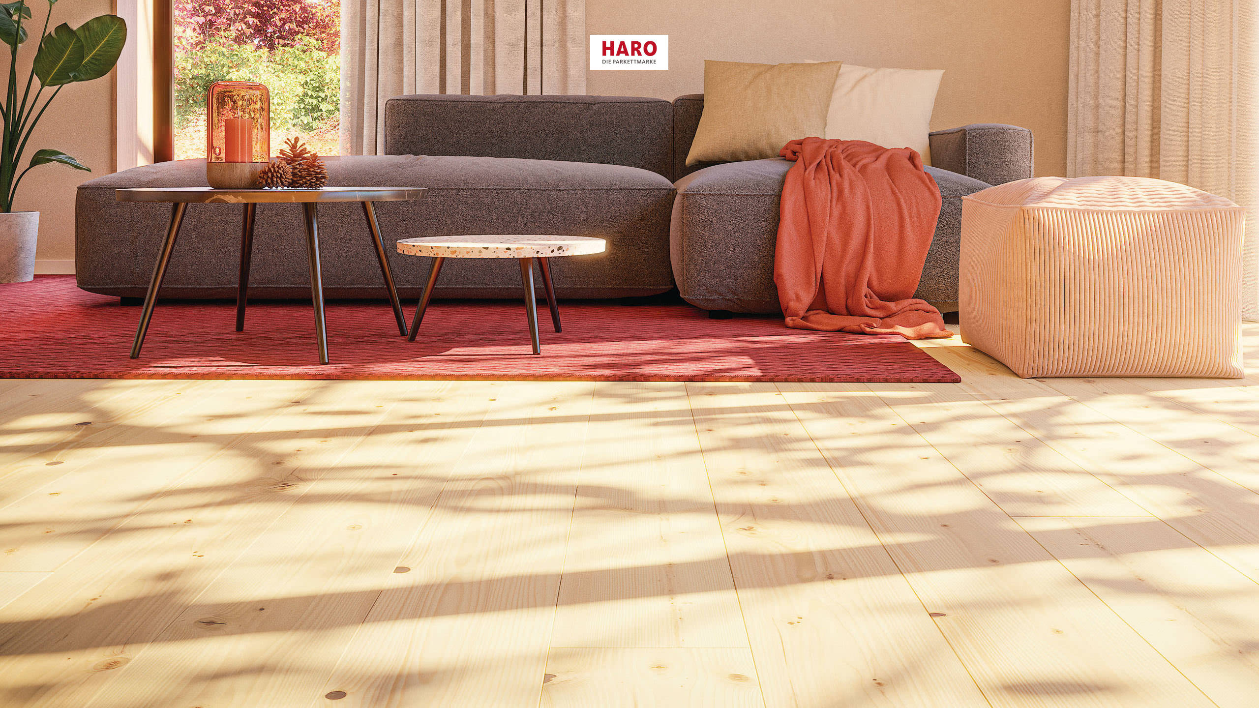 HARO Parkett 4000 Landhausdiele 180 4V Tanne Lebendig strukturiert matt versiegelt Top Connect