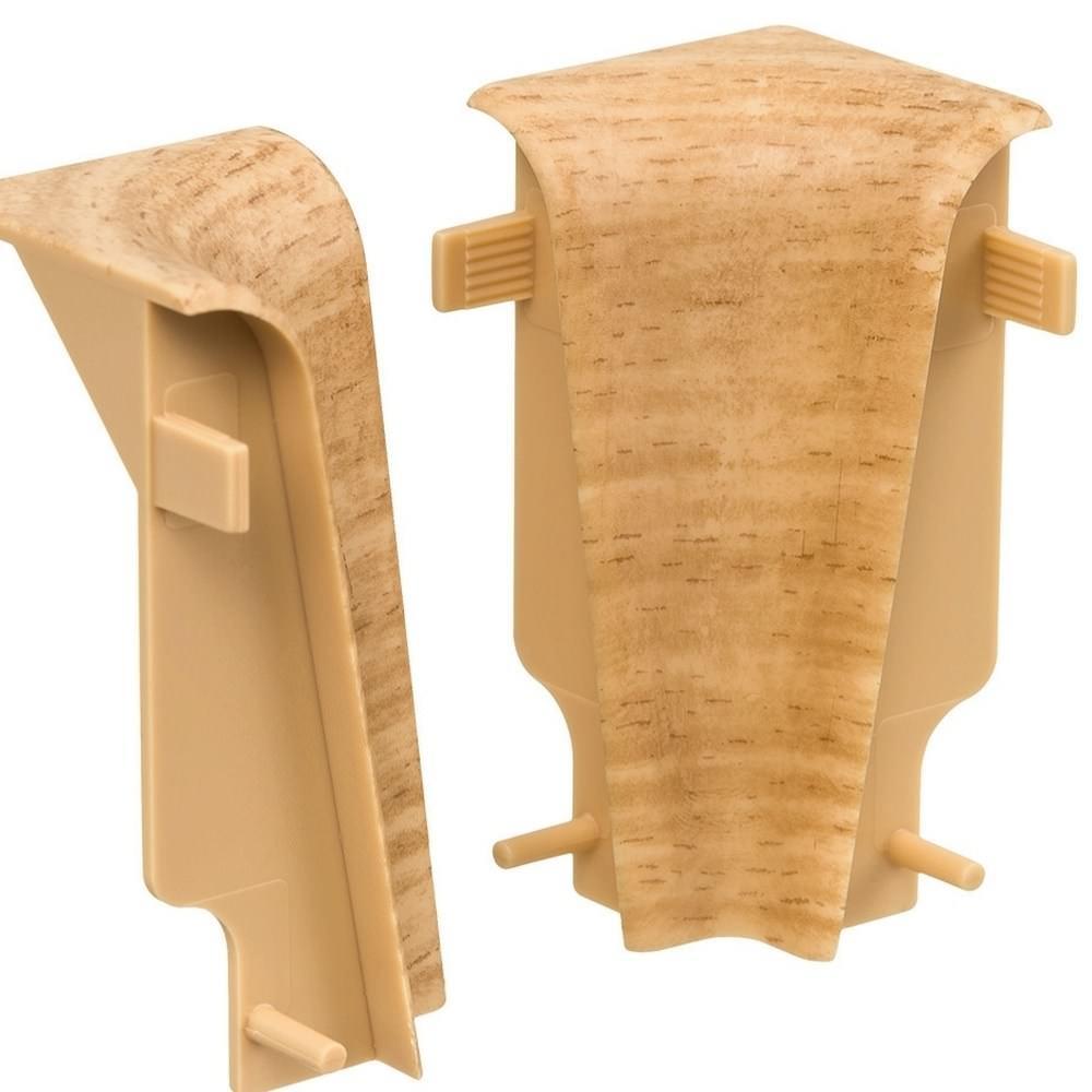 Inner corner plastic for stick-on skirting 19 x 58 mm 2 pcs./bag Beech*