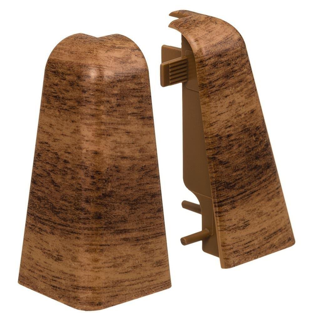Outer corner plastic for stick-on skirting 19 x 58 mm 2 pcs./bag Walnut Dark*