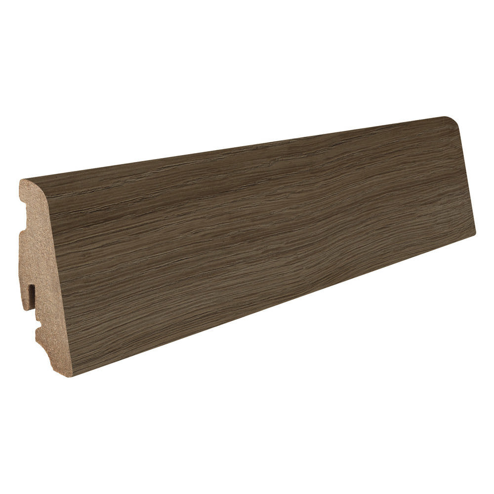 Skirting with solid wood core 19 x 58 mm 2,2 m lam. cover water resistant Oak Sheffield Brown*