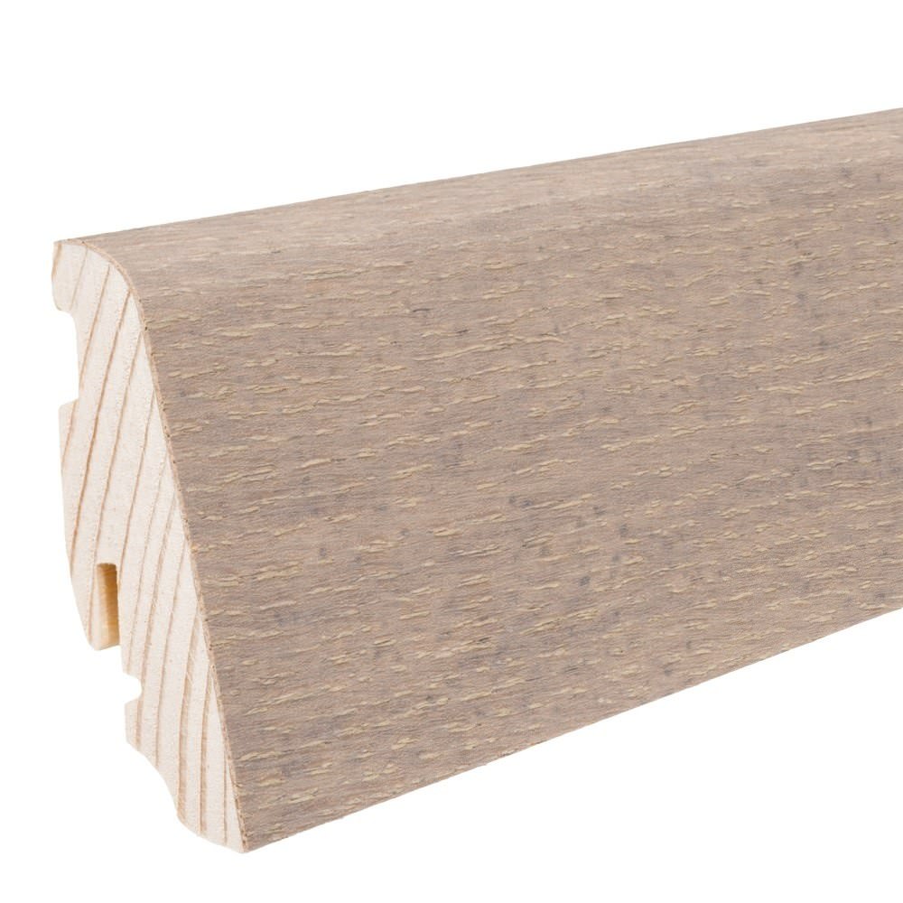 Stick on skirting 19 x 58 mm 2,2 m veneered oiled Fumed Oak Puro White