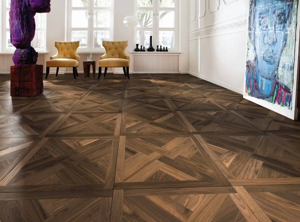 parkettmanufaktur by HARO 18 mm Tiles St. Andrew 4V American Walnut oleovera Tongue and Groove