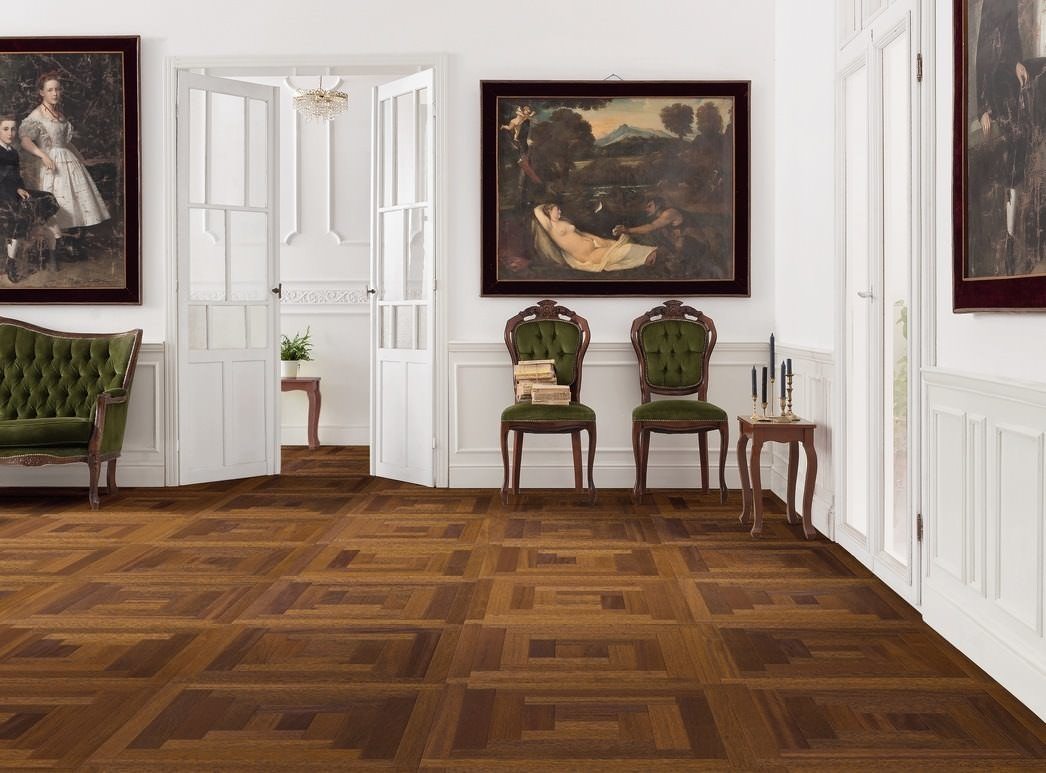 parkettmanufaktur by HARO 18 mm Tiles Loop 4V Merbau oleovera Tongue and Groove