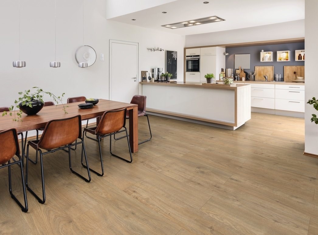 HARO Laminate Floor TRITTY 200 Aqua Plank 1-Strip 4V Oak Sicilia Nature* authentic matt Silent Pro Top Connect