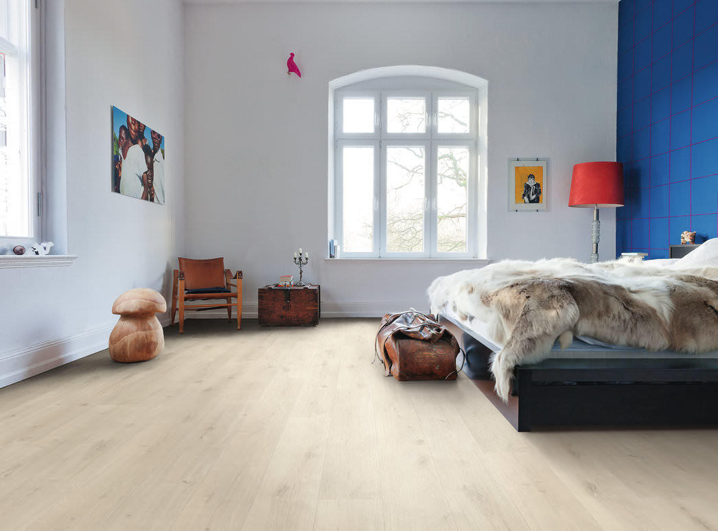 HARO Laminate Floor TRITTY 90 Plank 1-Strip 4V Oak Savona White* soft matt Top Connect