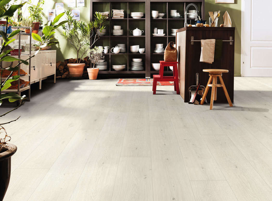 HARO Laminate Floor TRITTY 100 Gran Via 4V Oak Emilia White* authentic soft Silent Pro Top Connect