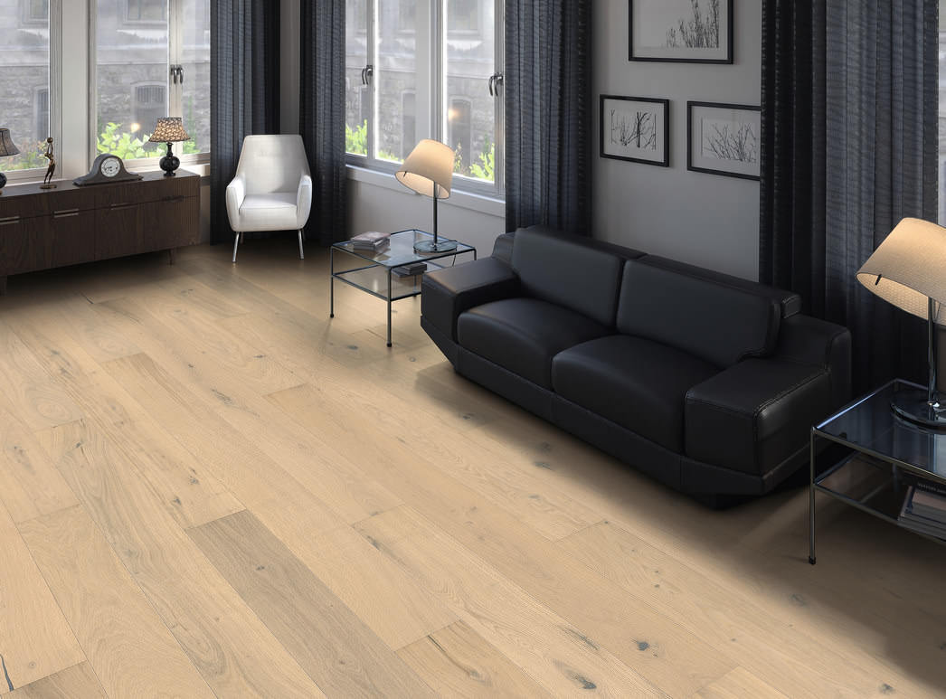 HARO PARQUET 4000 Plank 1-Strip Maxim 4V Oak Light White Sauvage brushed naturaDur Tongue and Groove