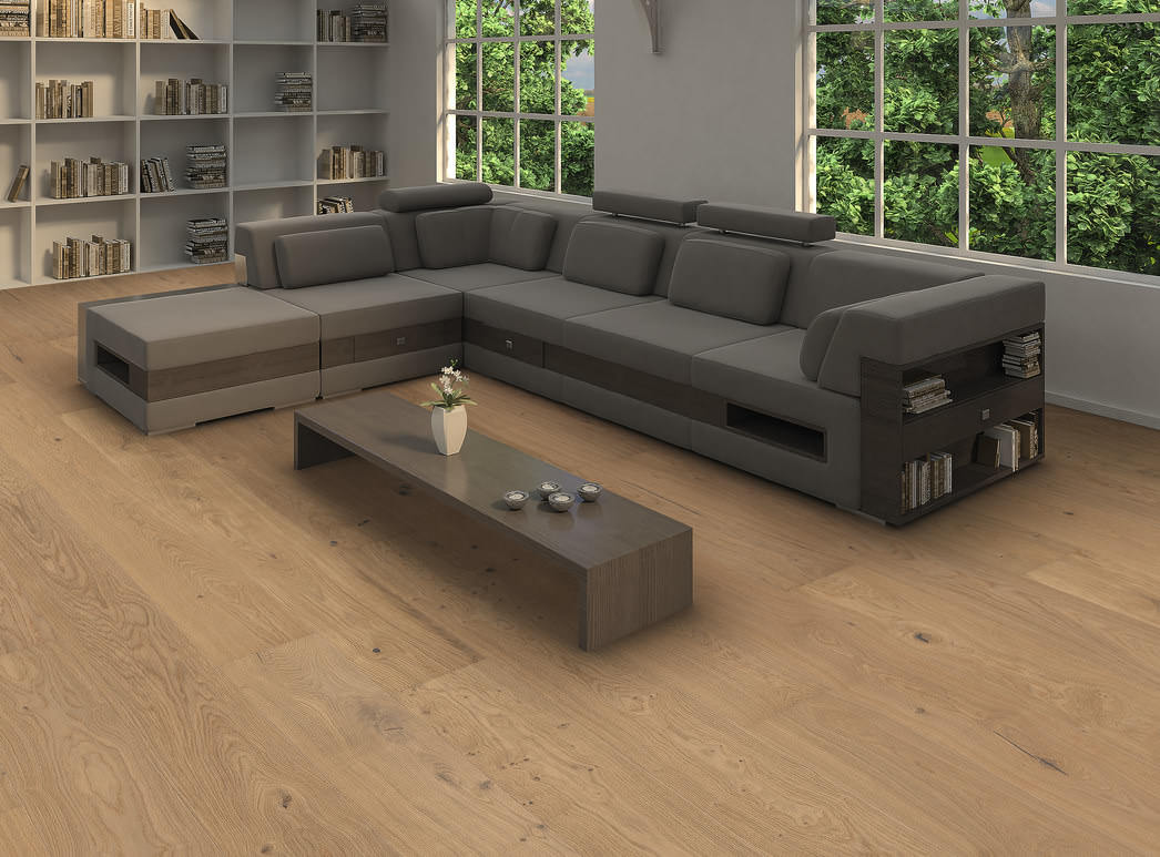 HARO PARQUET 4000 Plank 1-Strip Plaza 240 4V Oak Puro White Sauvage brushed naturaDur Top Connect