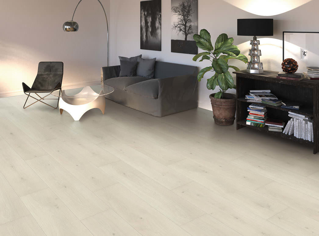 HARO Laminate Floor TRITTY 100 Campus 4V Oak Emilia White* authentic soft Top Connect