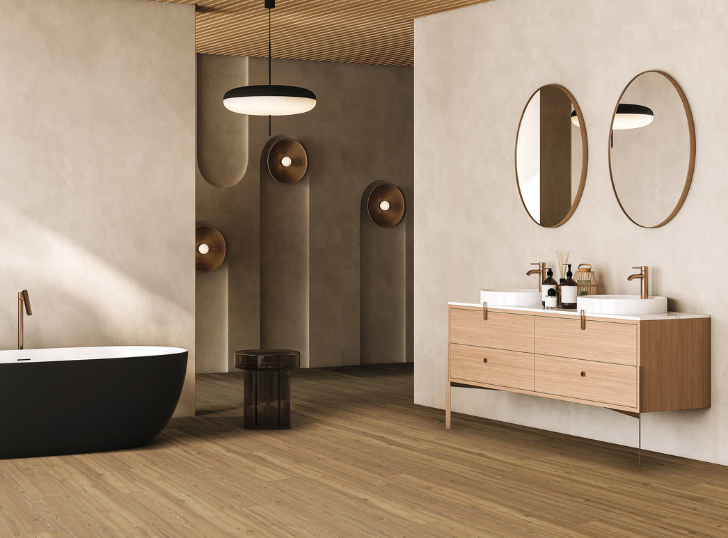 DISANO by HARO ClassicAqua Plank 1-Strip XL 4V Mountain Larch Cognac Brown* textured Top Connect