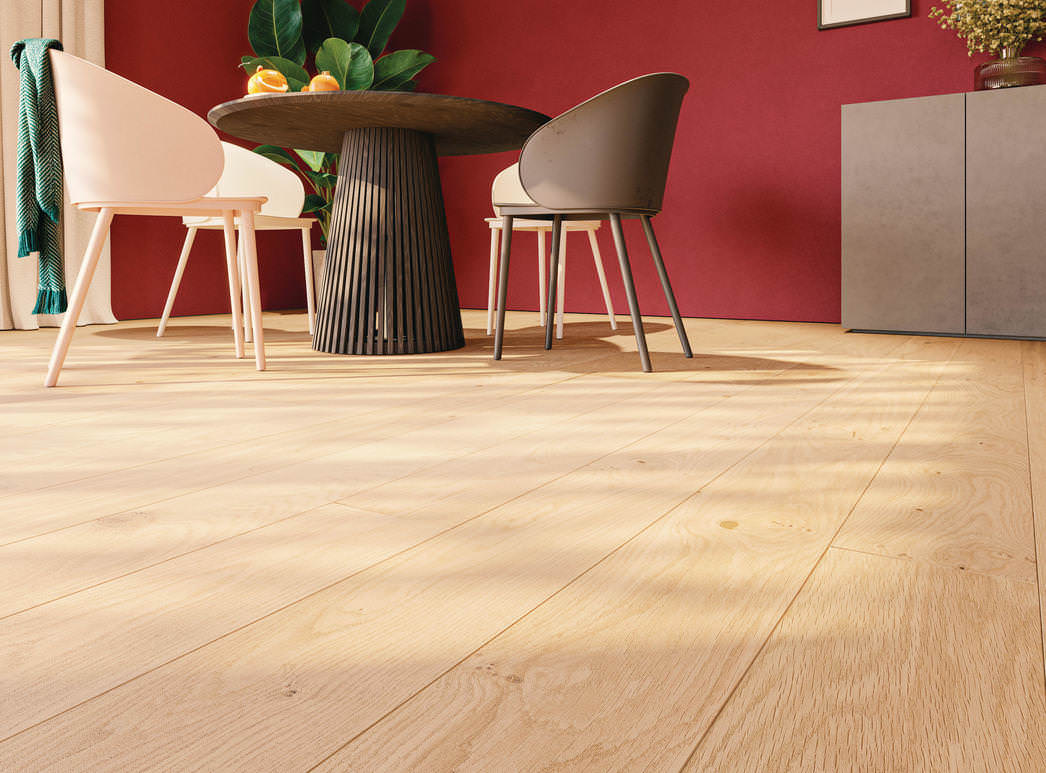 HARO Parquet 4000 1900 mm Plank 1-Strip 180 4V Oak Light natural brushed matt prefinished Top Connect
