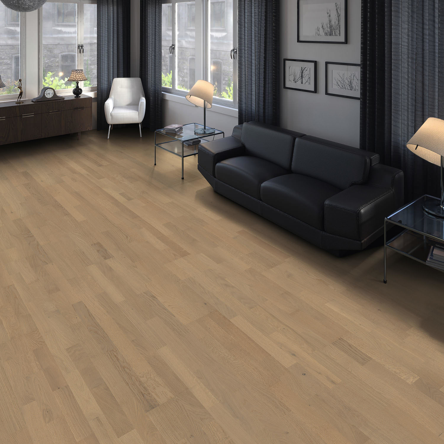 HARO PARQUET 4000 Longstrip Oak Sand Grey Naturale brushed naturaLin plus Top Connect