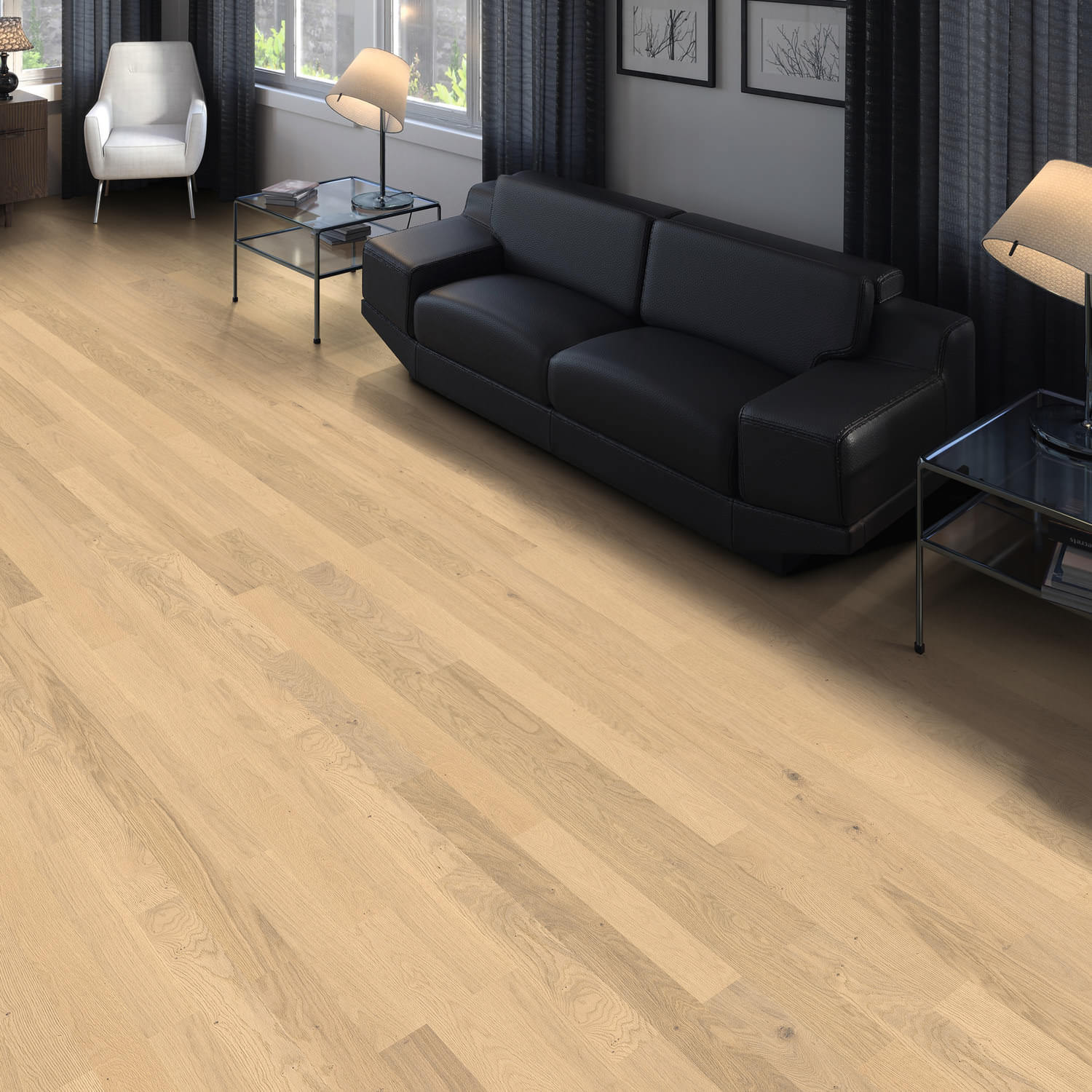HARO PARQUET 4000 Strip Allegro Oak Invisible Naturale brushed naturaDur Tongue and Groove