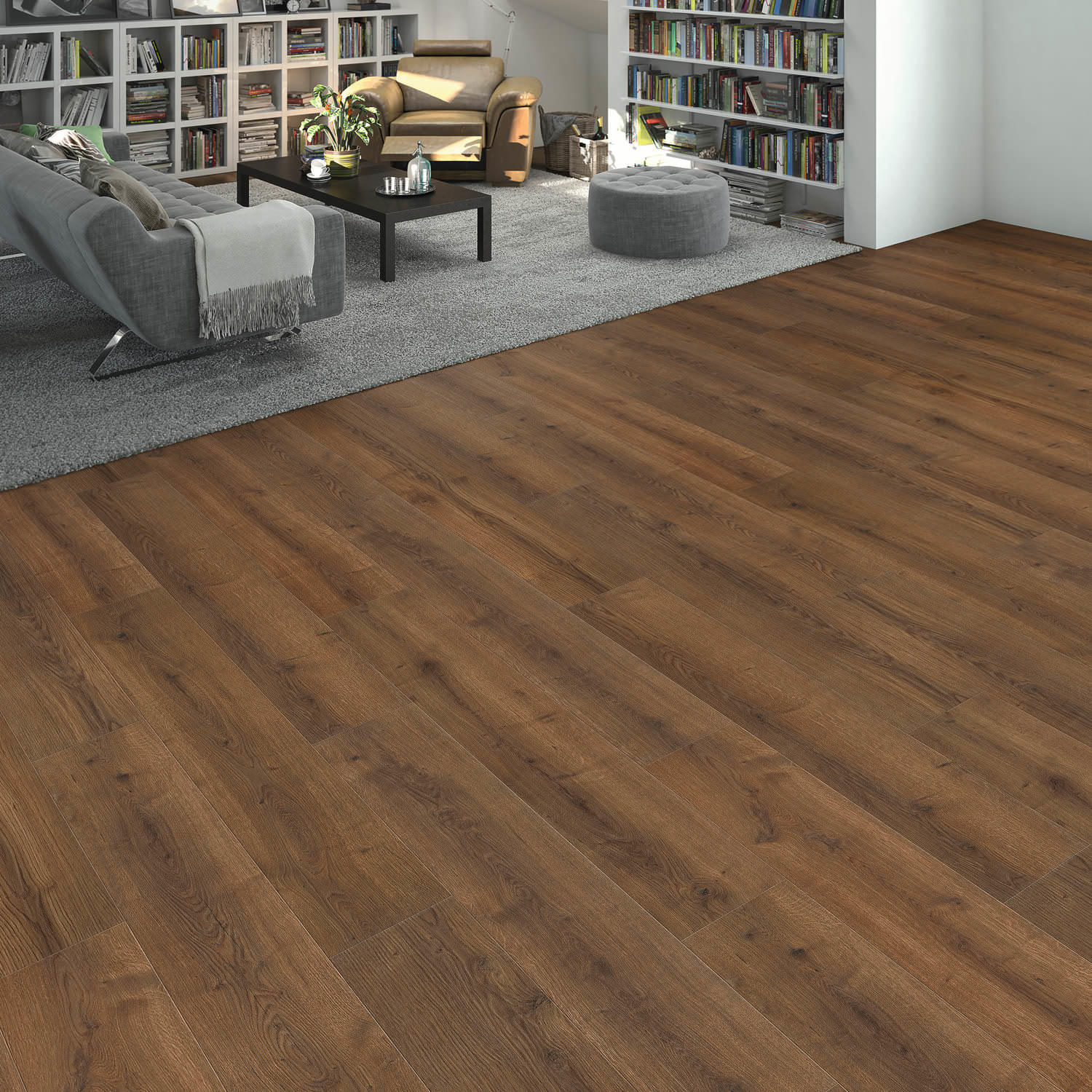 544675 HARO Laminate Floor TRITTY 90 Plank 1Strip 4V Oak Bari Amber