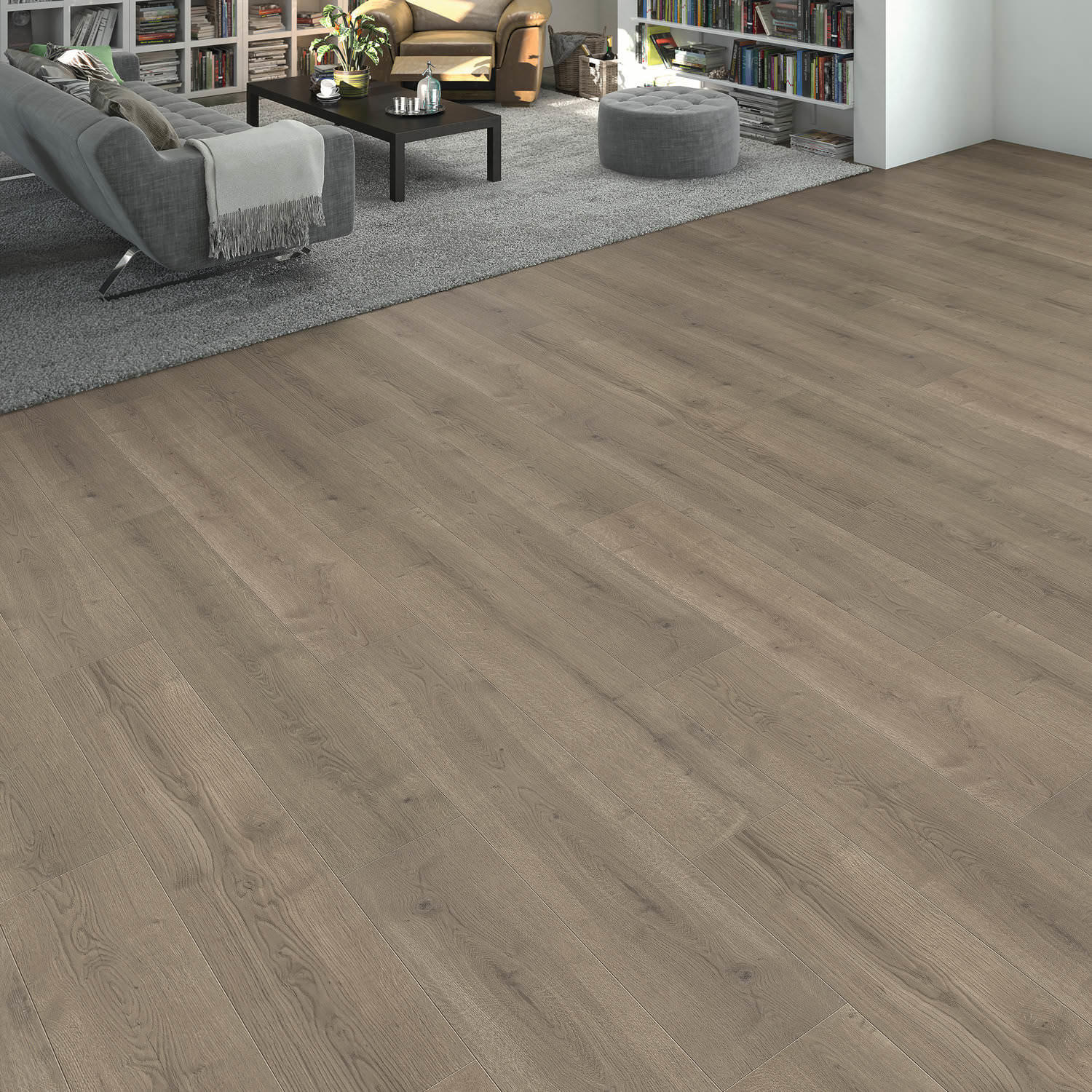 544678 HARO Laminate Floor TRITTY 90 Plank 1Strip 4V Oak Bari Grey
