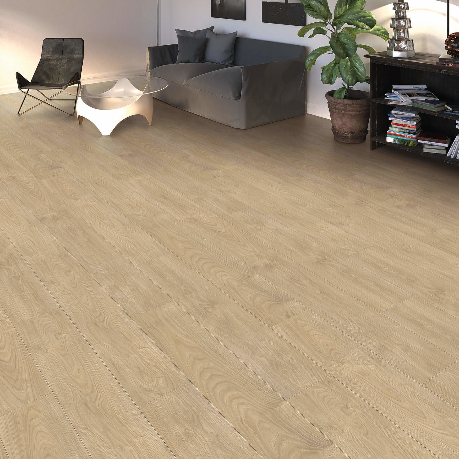 544717 HARO Laminate Floor TRITTY 100 Plank 1Strip 4V Silver Maple