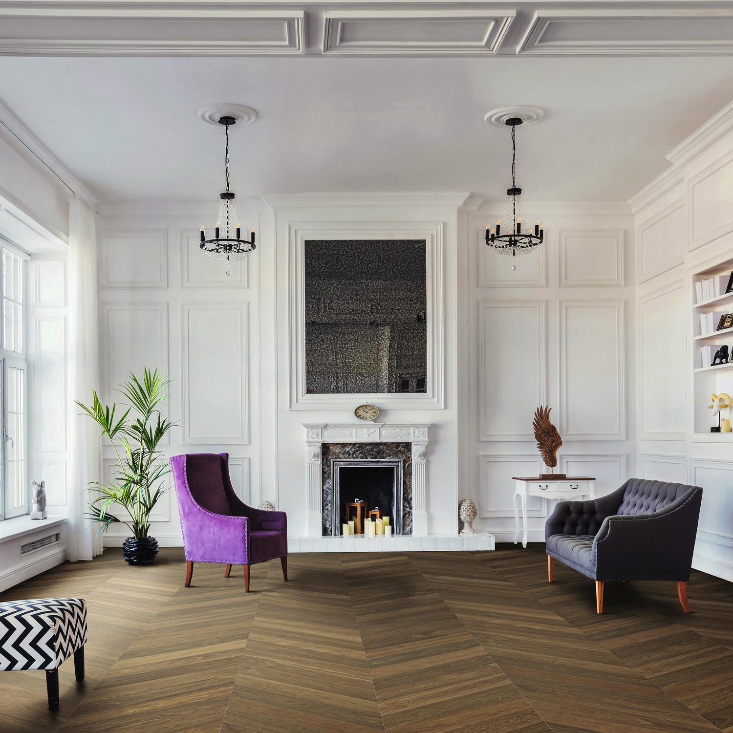 548521 - parkettmanufaktur by HARO Chevron 4V Fumed Oak