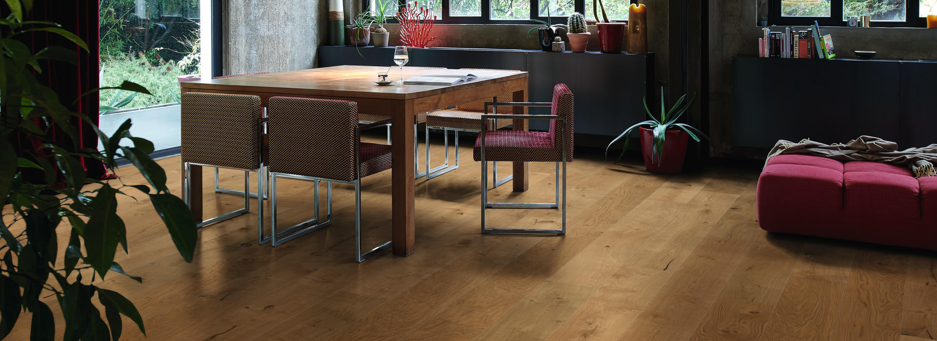 HARO PARQUET 4000 Plank 1-Strip Plaza 240 4V Oak Sauvage brushed naturaLin plus Top Connect