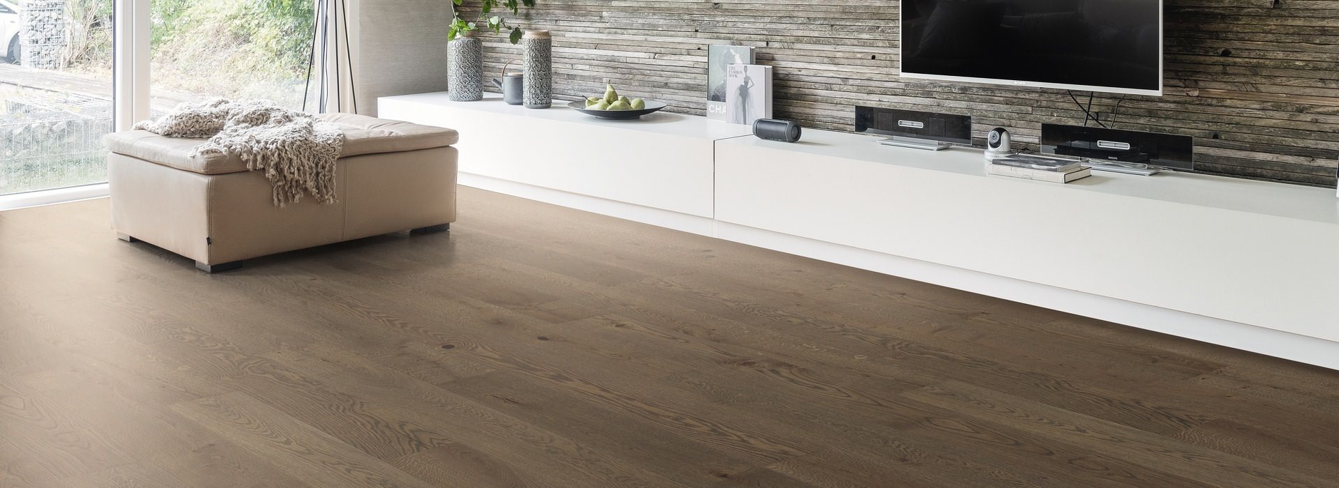 HARO PARQUET 4000 Plank 1-Strip 180 4V Oak Reed Brown Sauvage brushed naturaLin plus Top Connect