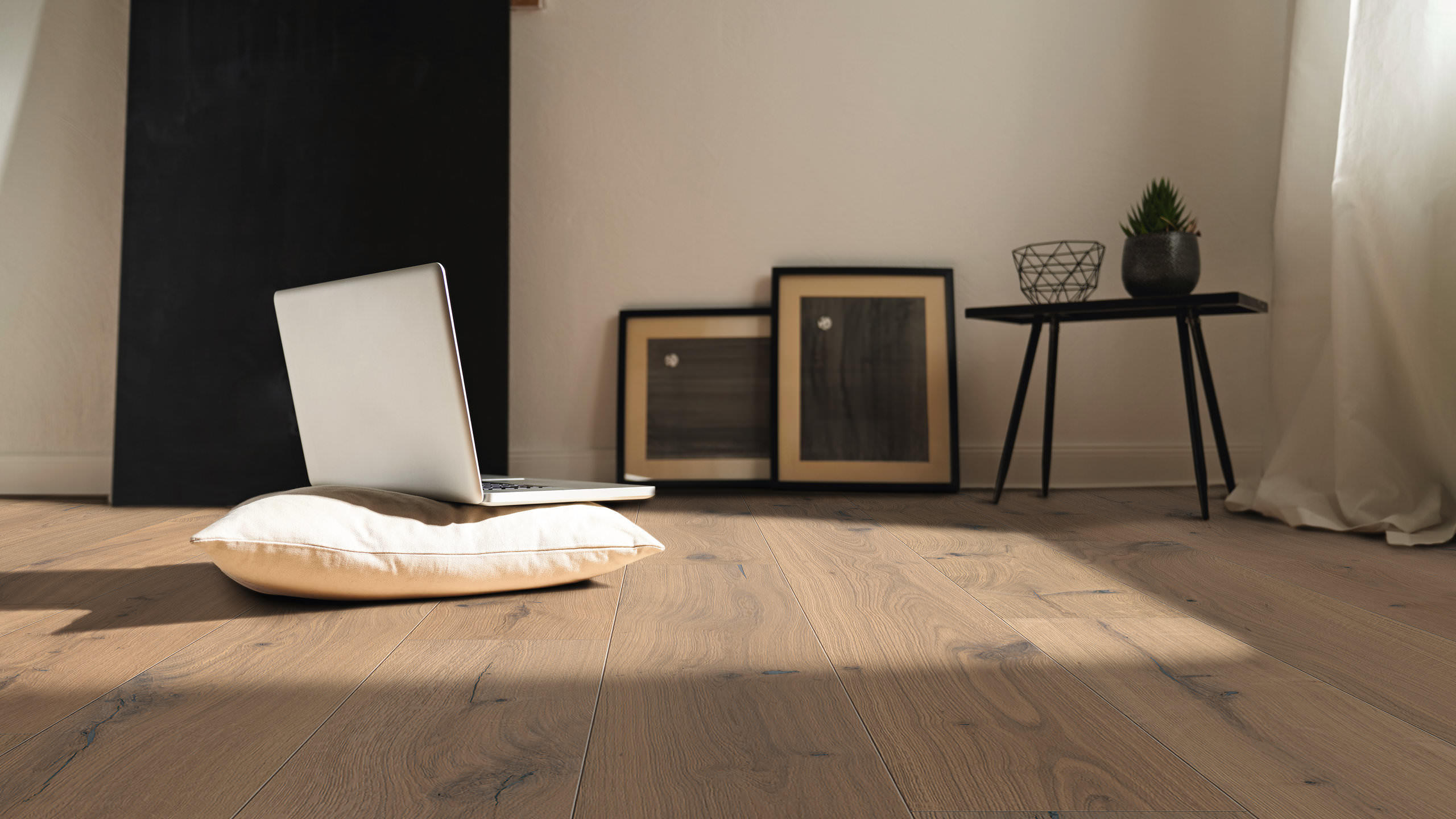 530195 Plank 1-Strip 180 4V Oak Puro White Sauvage brushed