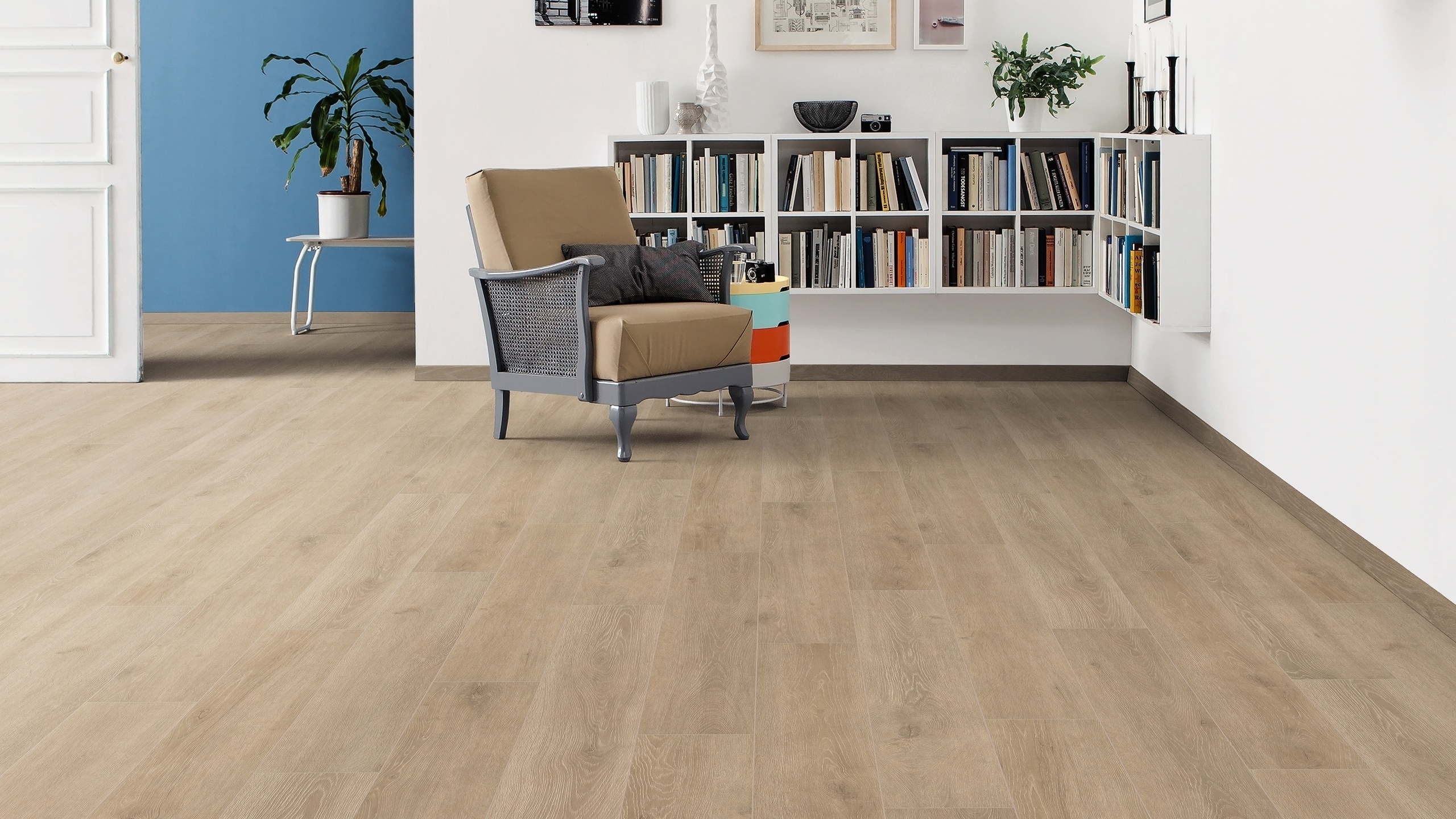 HARO Laminate Floor TRITTY 100 Plank 1-Strip 4V Oak Veneto Crema* authentic matt Top Connect
