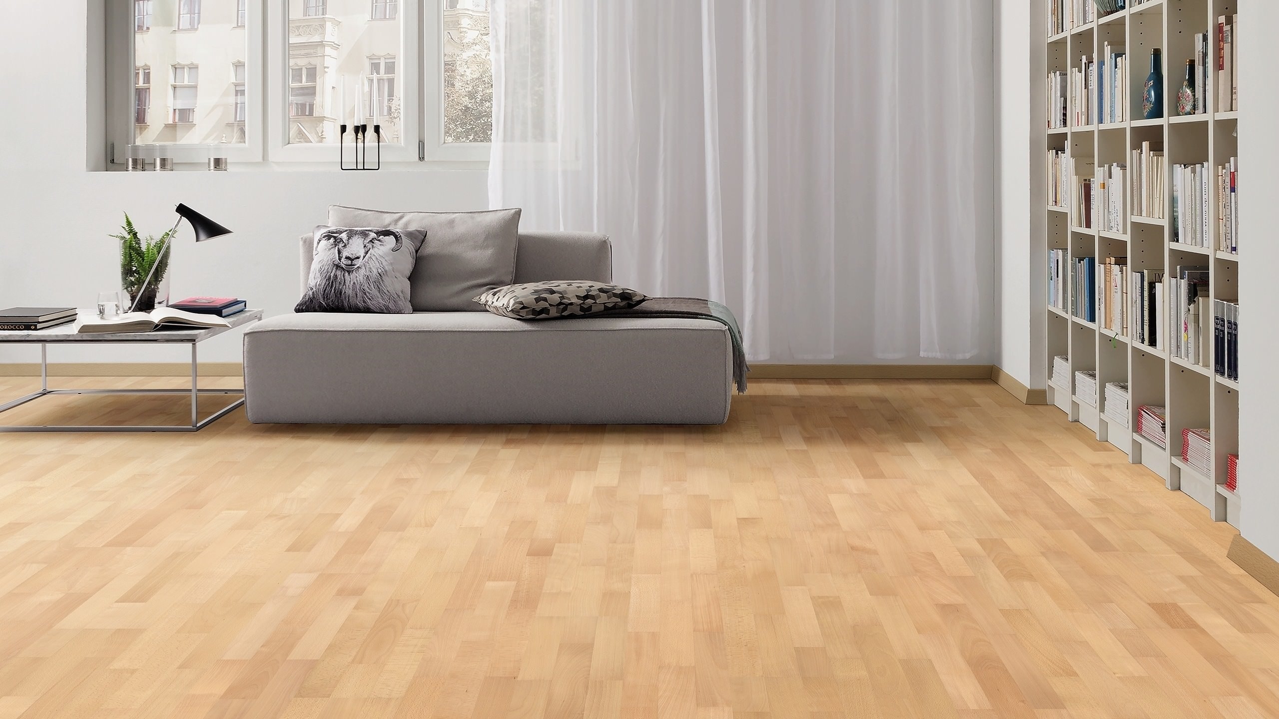 HARO PARQUET 4000 Longstrip Beech steamed Trend naturaDur Top Connect