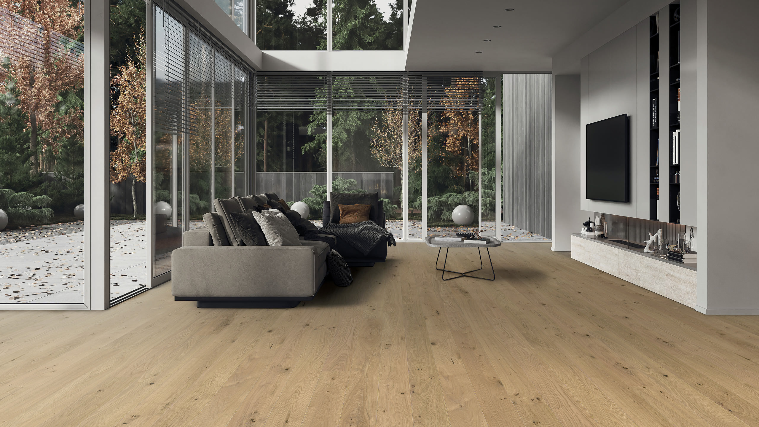 HARO PARKETT 2500 Landhausdiele 180 2V Eiche invisible Universal strukturiert naturaLin plus Top Connect