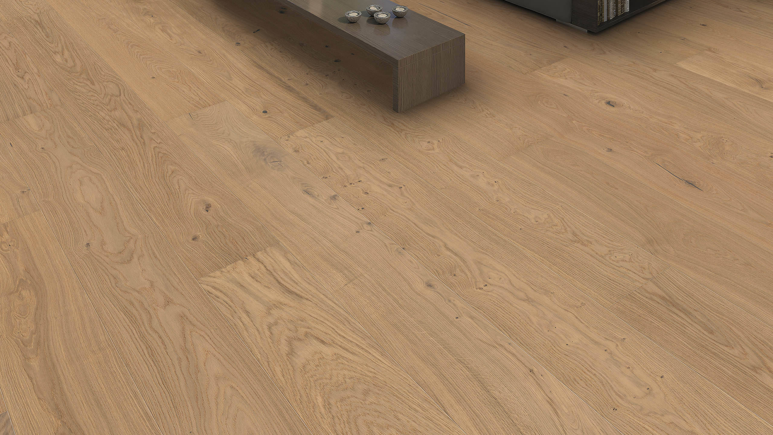 HARO PARQUET 4000 Plank 1-Strip Plaza 240 4V Oak Puro White Sauvage brushed naturaDur Top Connect