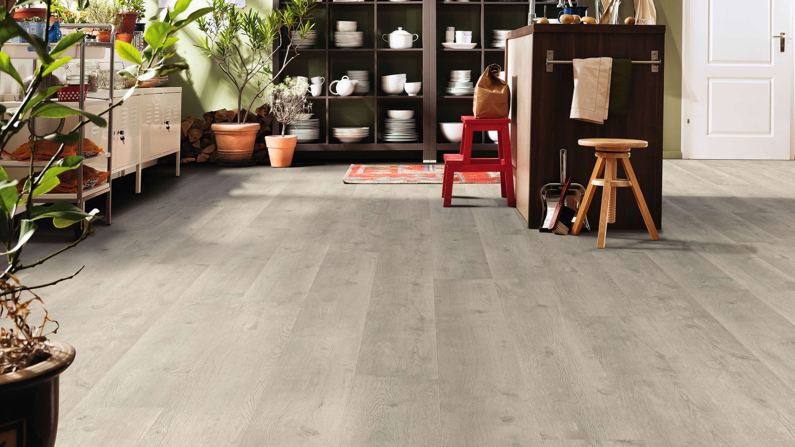 HARO Laminate Floor TRITTY 100 Gran Via 4V Oak Bergamo Silver Grey* authentic soft Top Connect