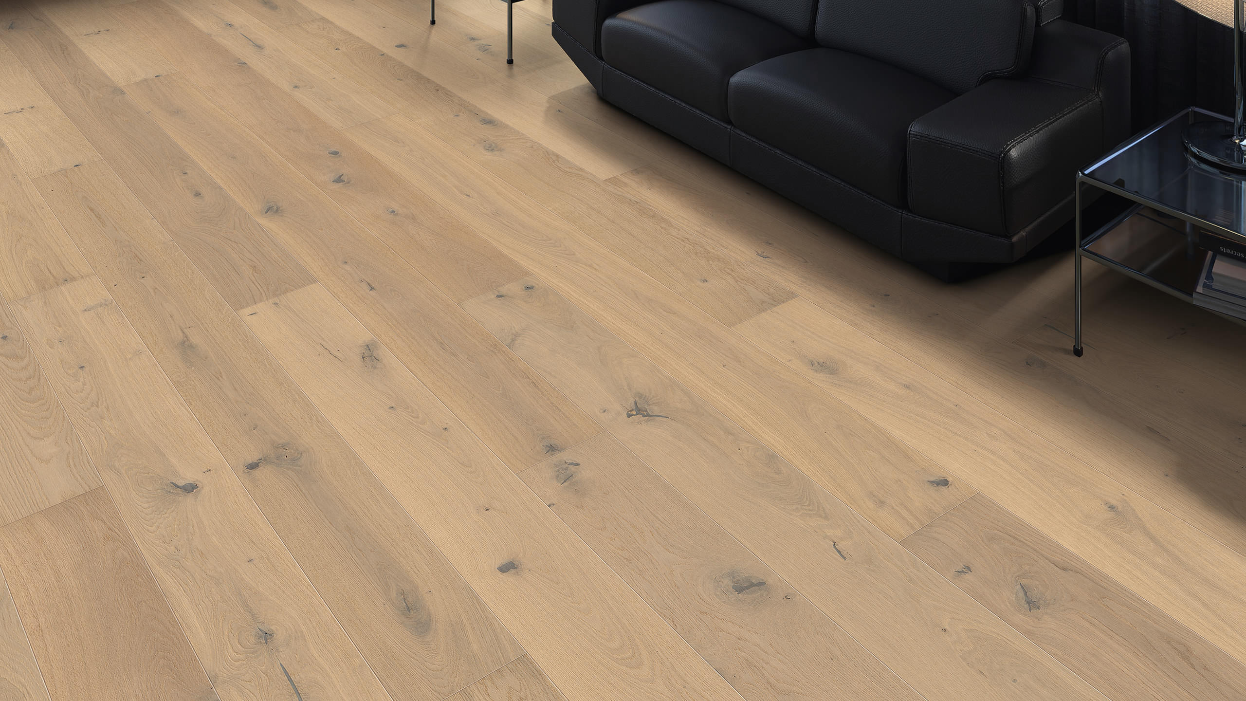 HARO PARQUET 4000 Plank 1-Strip 180 4V Oak Light White Sauvage brushed naturaLin plus Top Connect