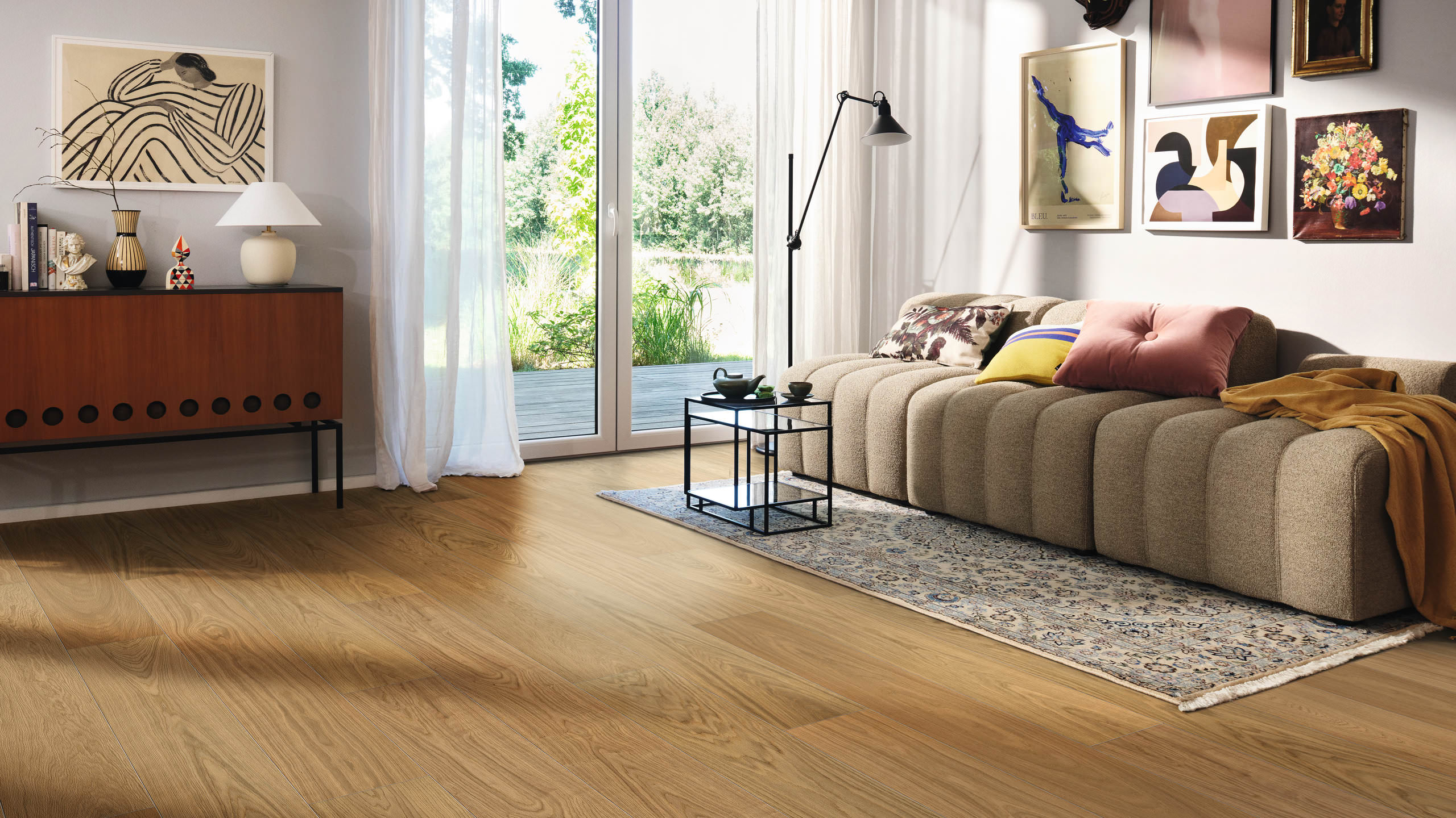 HARO Wood Performance Floor Multivo Plank 1-Strip 4V Oak Elegant brushed naturaDur plus Top Connect