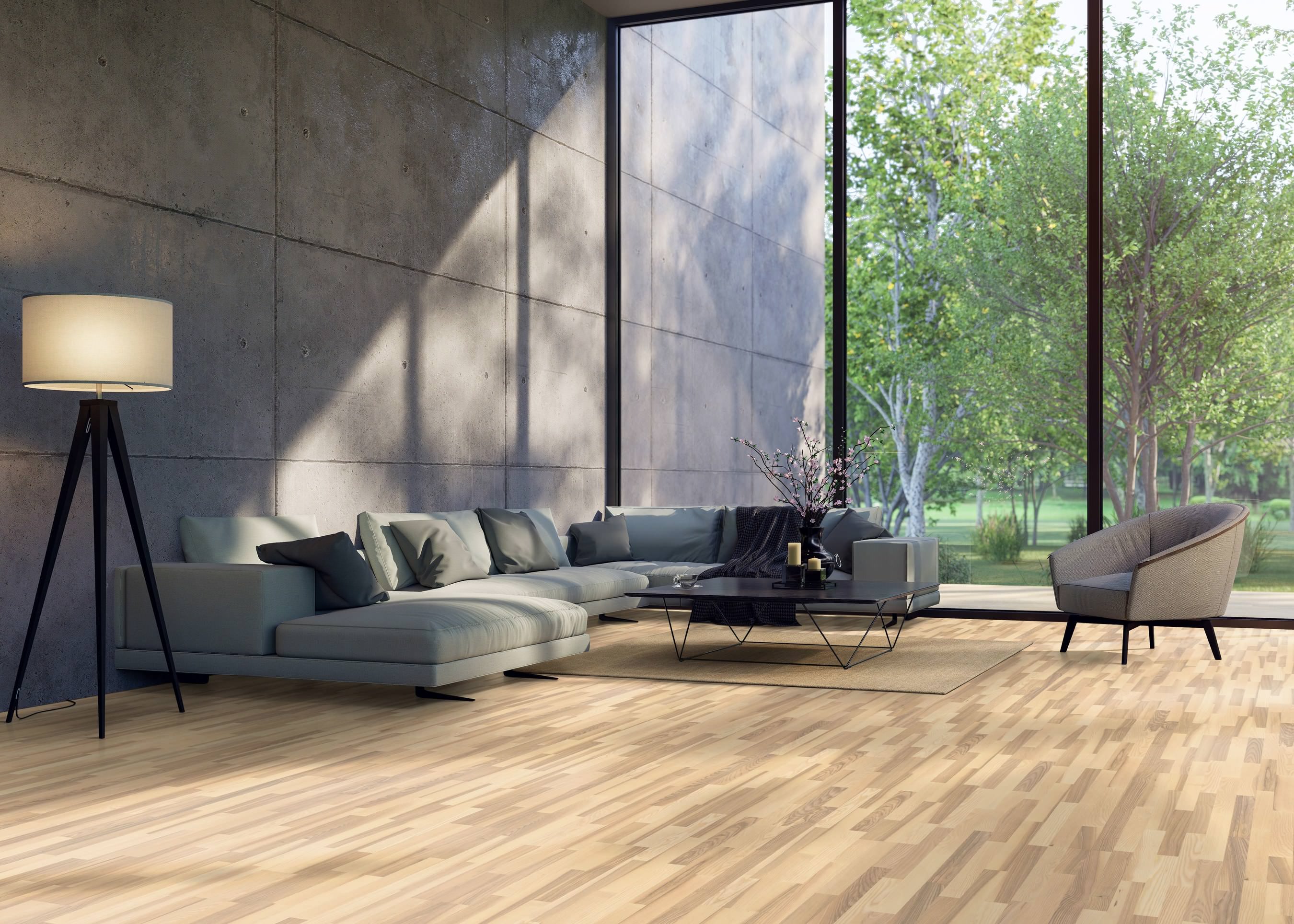 HARO PARQUET 4000 Longstrip Ash Light White Favorit brushed naturaDur Top Connect