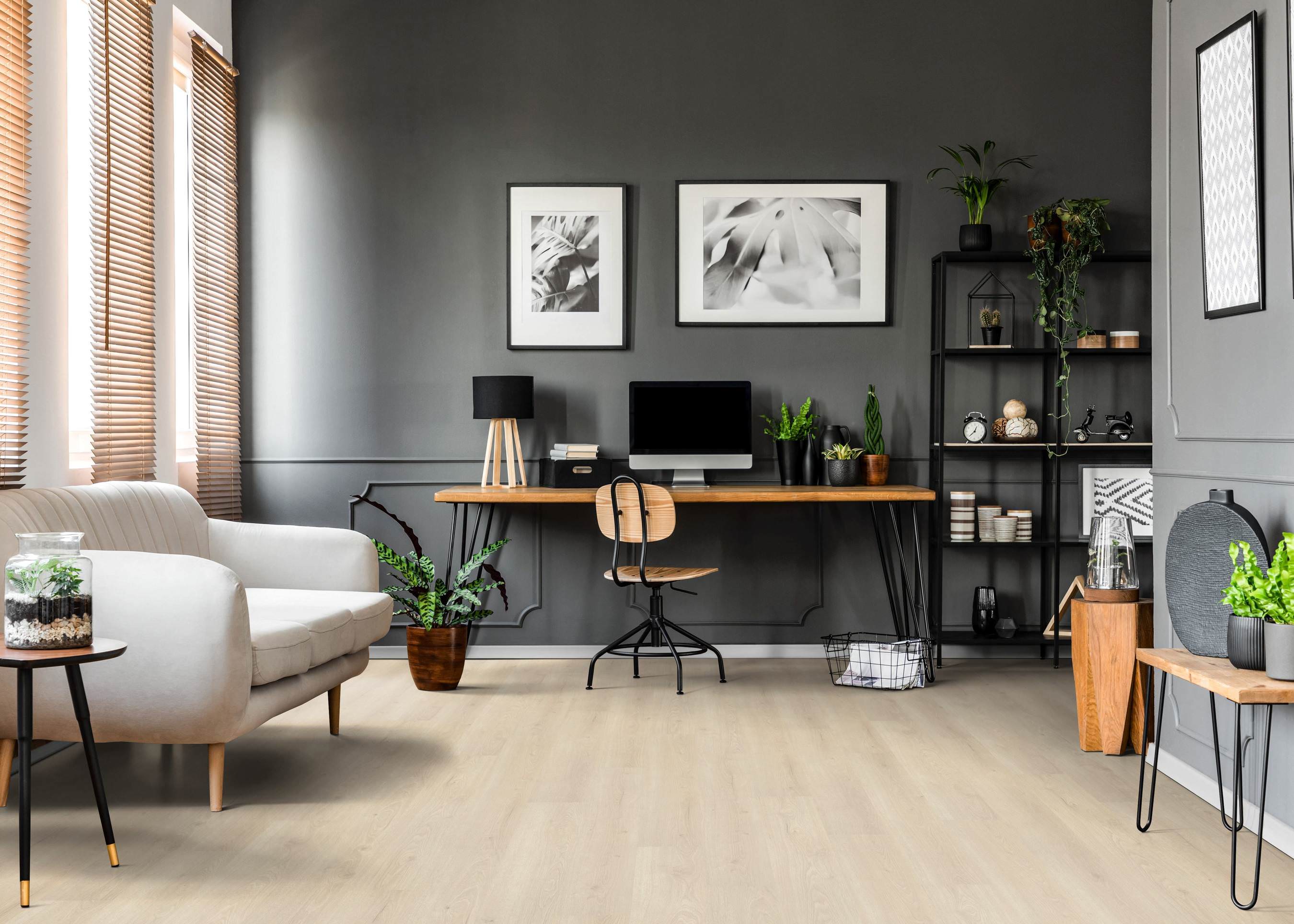 HARO Laminate Floor TRITTY 90 Plank 1-Strip 4V Oak Flavia White* authentic Silent Pro Top Connect