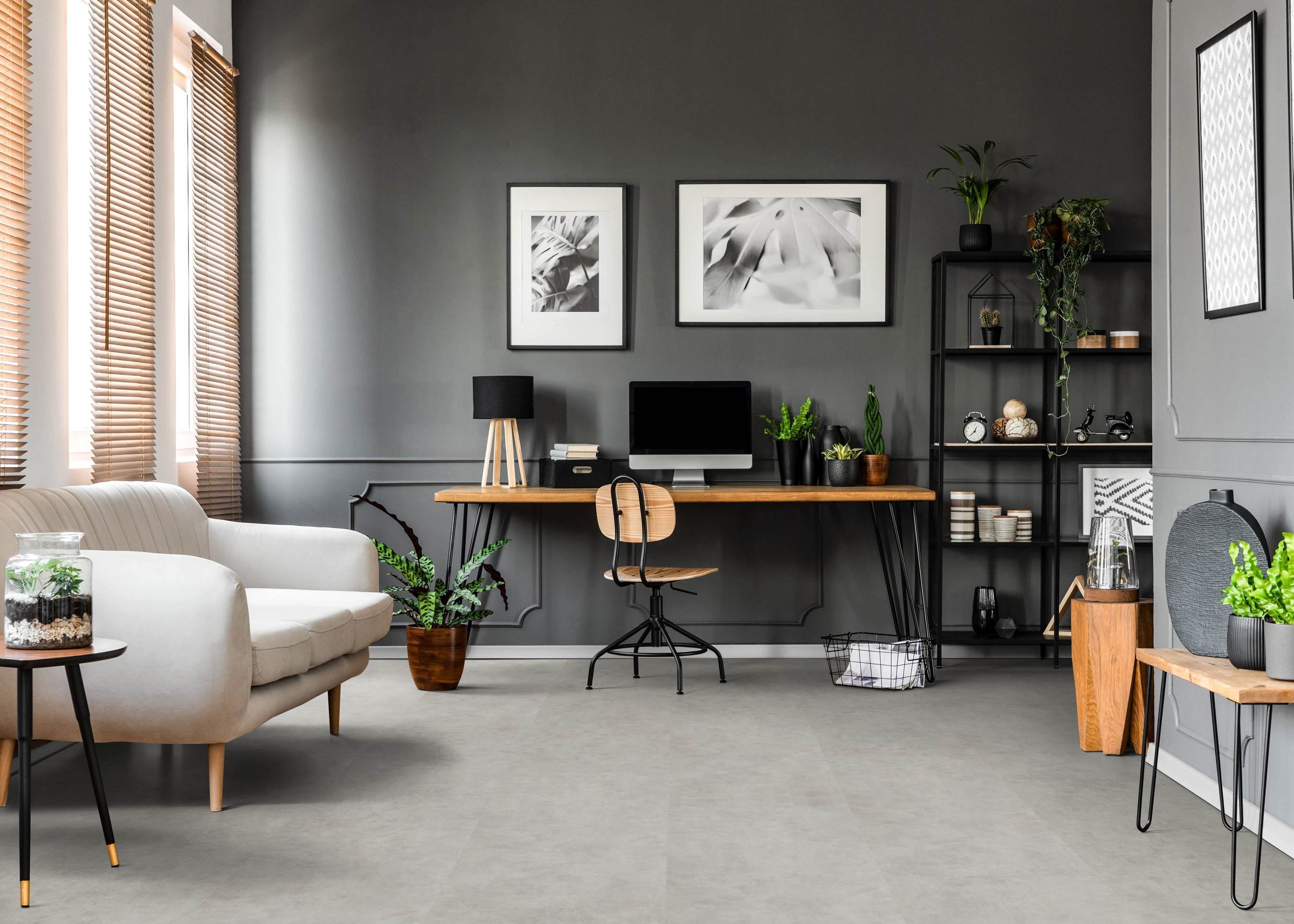 HARO Laminate Floor TRITTY 200 Aqua tile Concrete Light* stone texture pores Lock Connect plus
