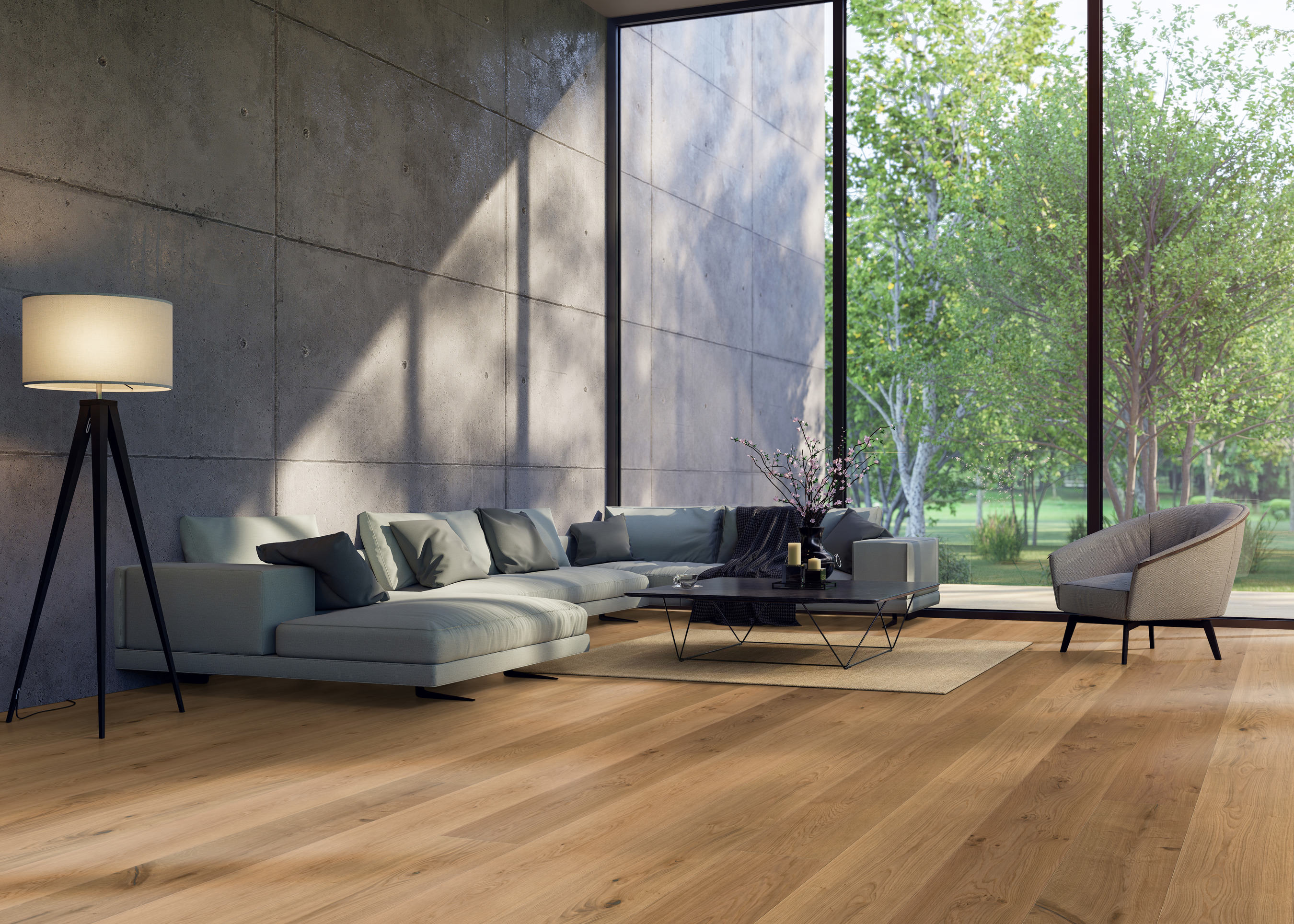 parkettmanufaktur by HARO 6000 Plank 1-Strip XL 4V Oak Expressiv brushed oleovera Tongue and Groove