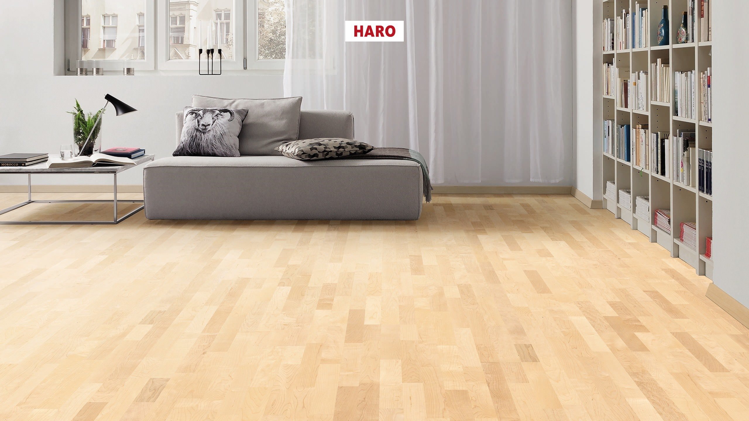 HARO PARQUET 4000 Longstrip Canadian Maple Trend permaDur Top Connect