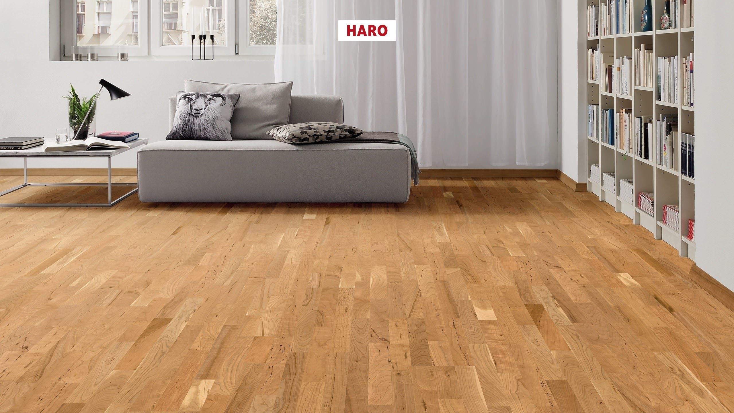 HARO PARQUET 4000 Longstrip American Cherry Favorit permaDur Top Connect