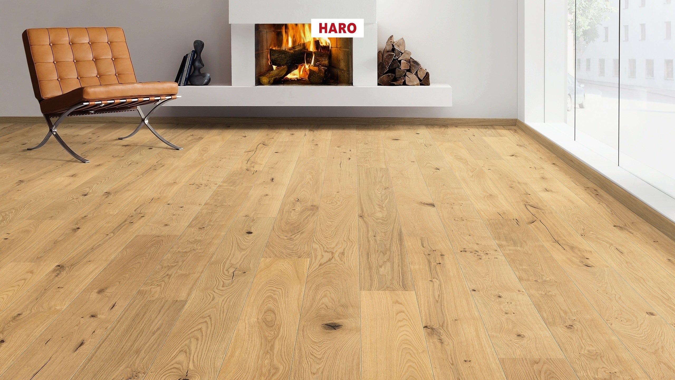 HARO PARQUET 4000 Plank 1-Strip 180 2V Oak Sauvage brushed permaDur Top Connect