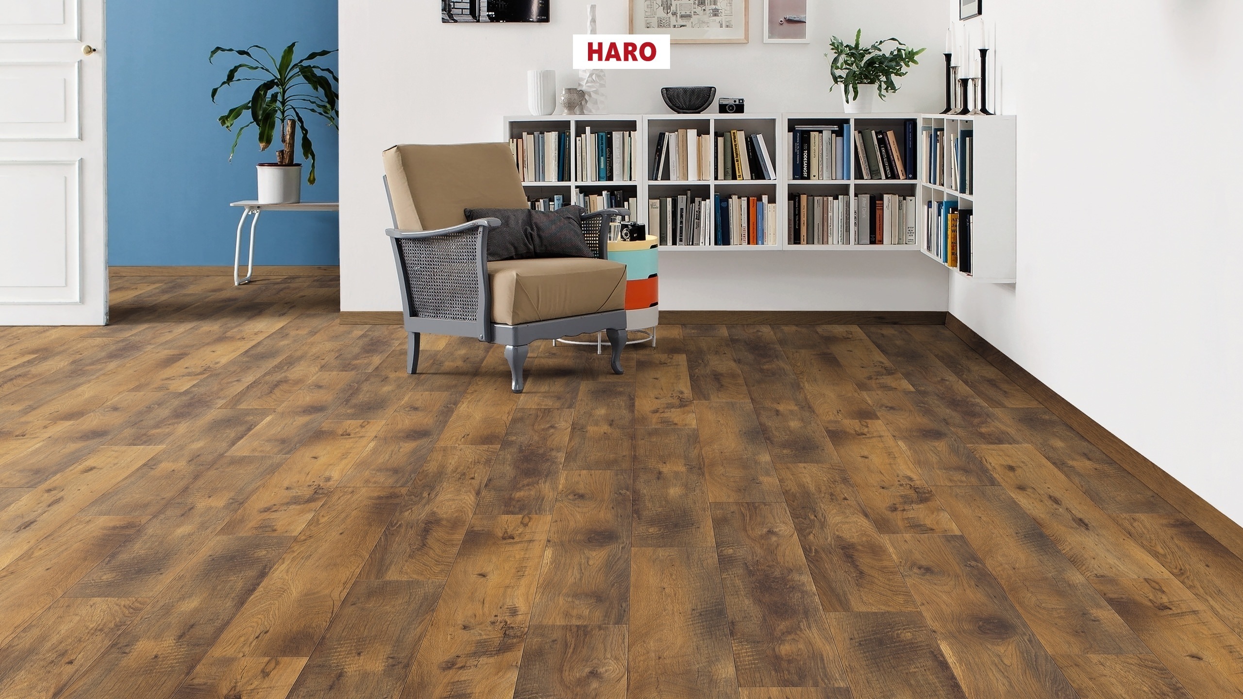 HARO Laminate Floor TRITTY 100 Plank 1-Strip 4V Vintage Oak* textured matt Silent CT Top Connect