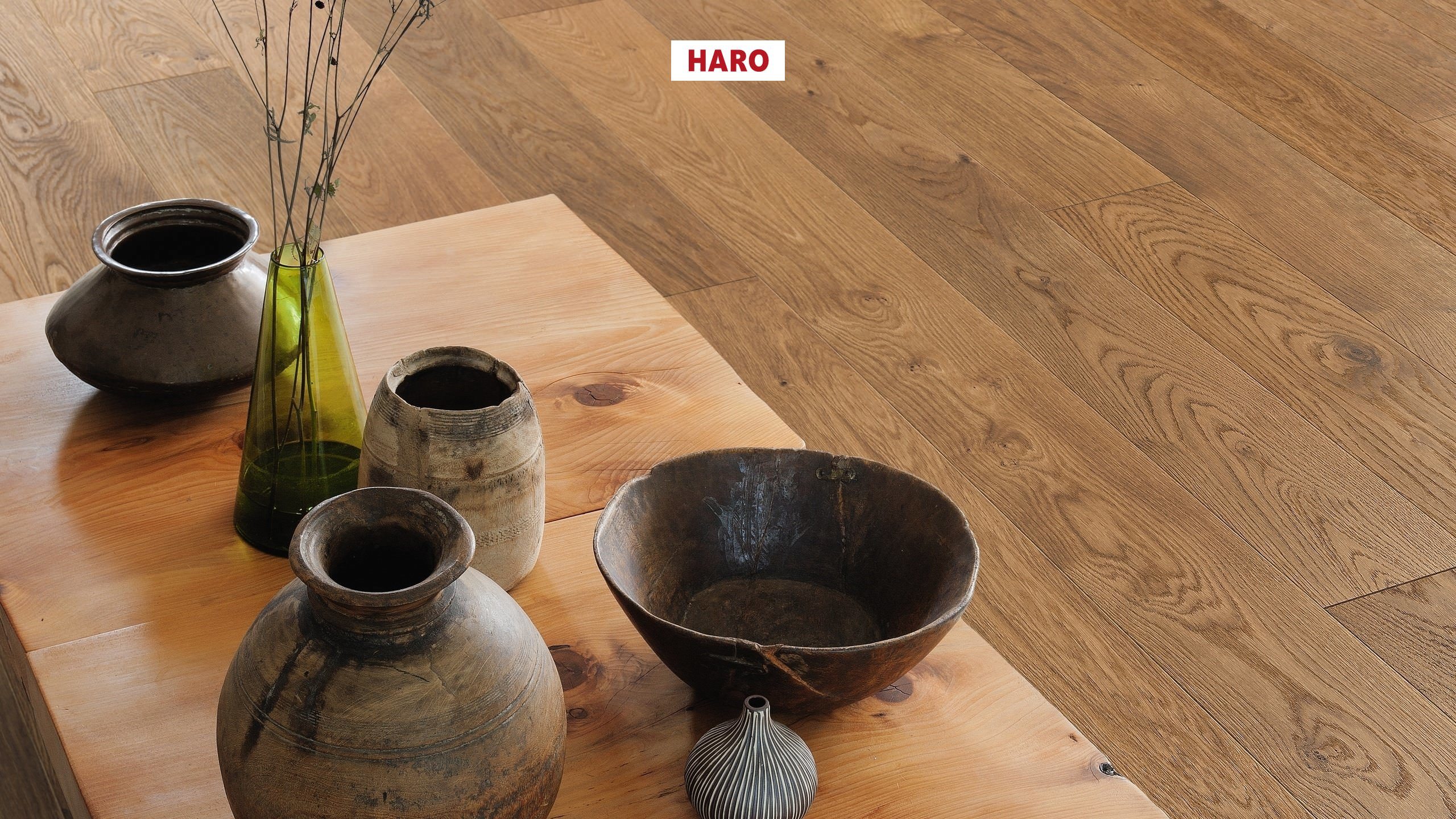 HARO PARQUET 4000 Plank 1-Strip 180 4V Amber Oak Markant brushed naturaLin plus Top Connect