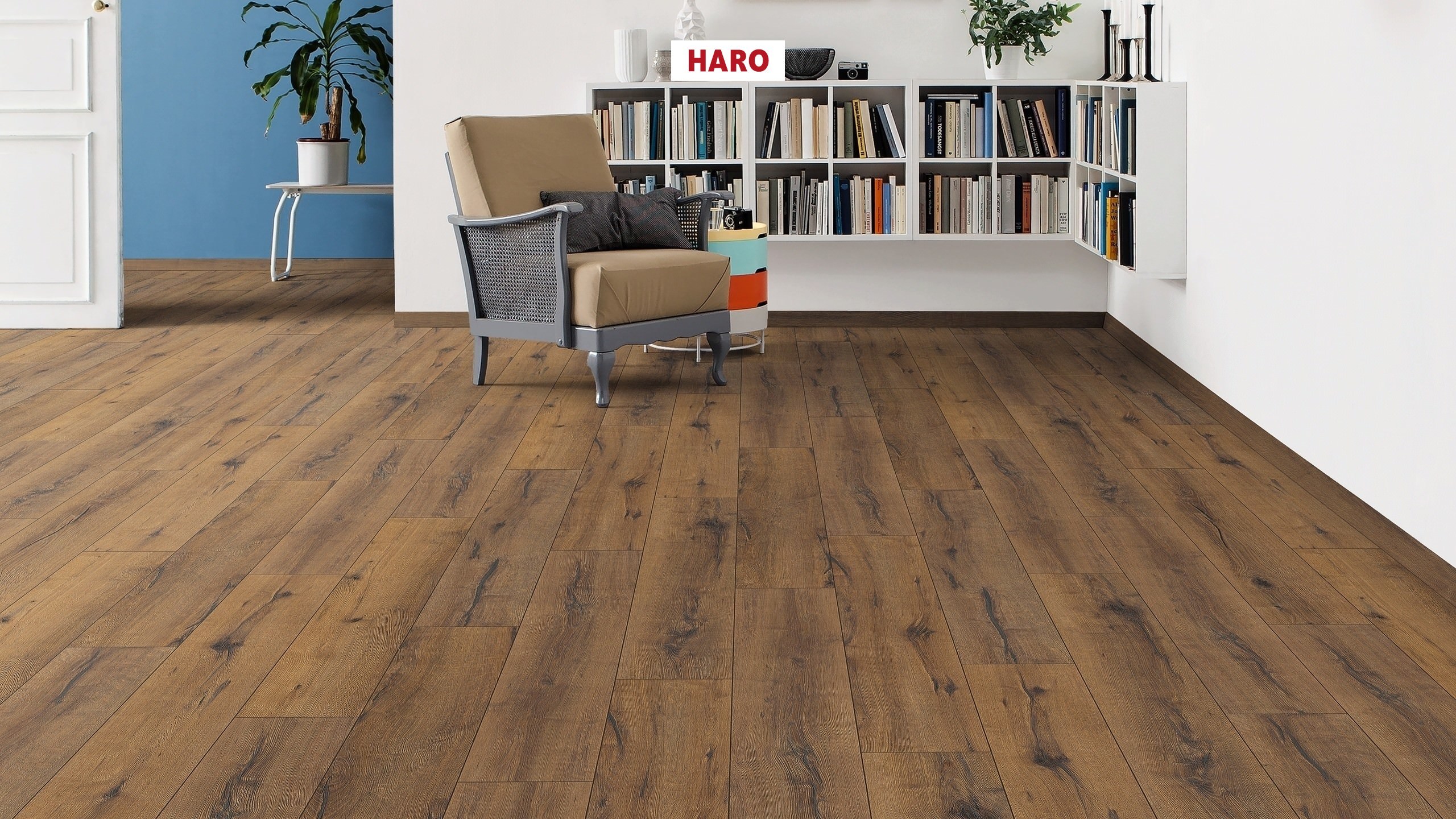 HARO Laminate Floor TRITTY 100 Plank 1-Strip 4V Oak Italica Smoked* authentic Top Connect