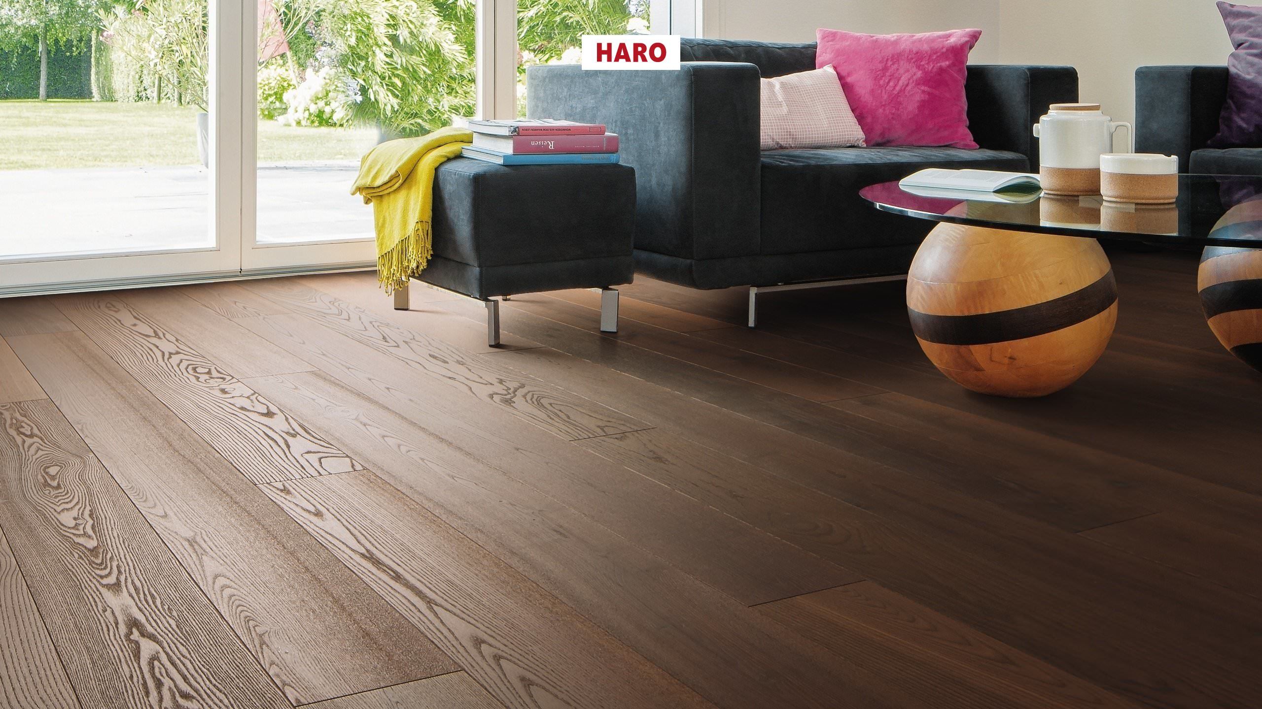 HARO PARQUET 4000 Plank 1-Strip 180 4V Termo ash Mezzo brushed naturaLin plus Top Connect