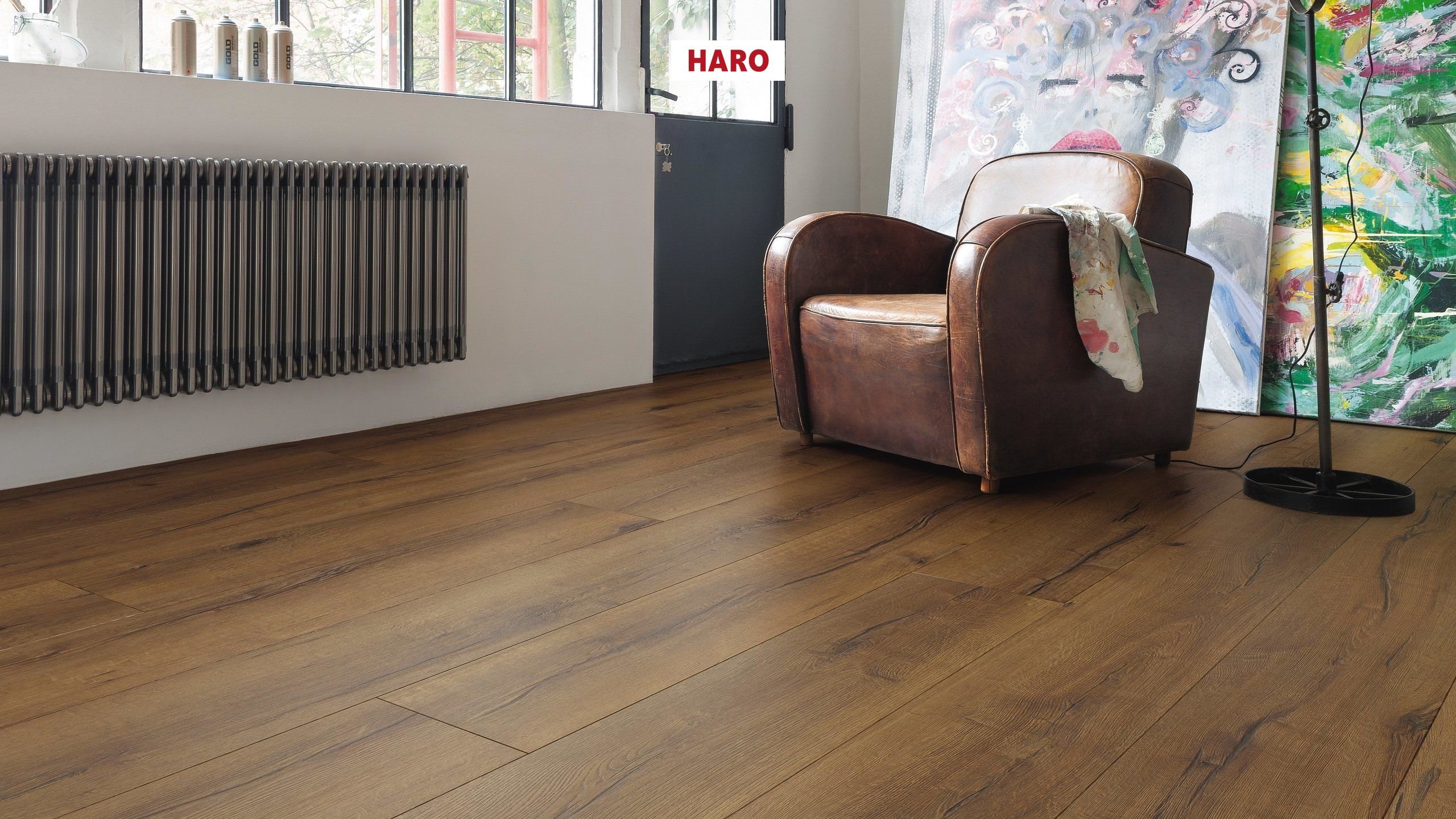 HARO Laminate Floor TRITTY 100 Gran Via 4V Oak Italica Smoked* authentic Silent Pro Top Connect
