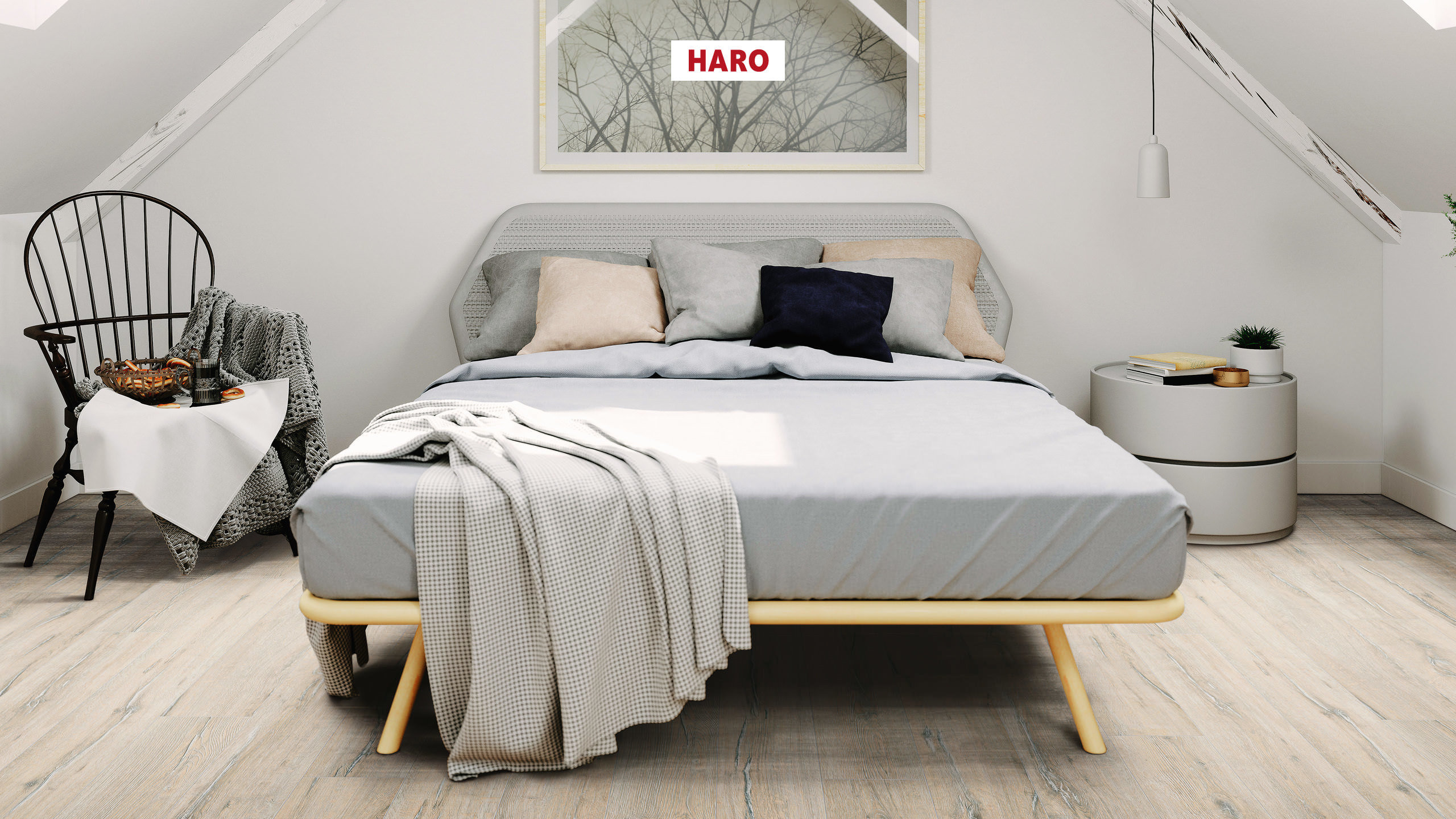 HARO Laminate Floor TRITTY 90 Plank 1-Strip 4V Scandinavian Oak* authentic Silent CT Top Connect