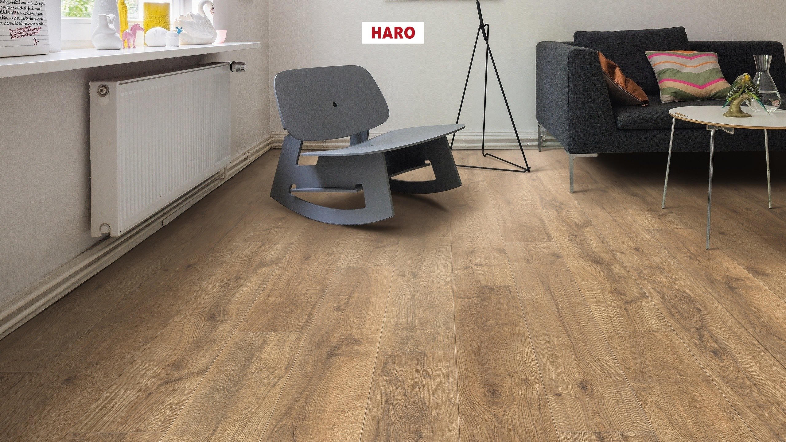 HARO Laminate Floor TRITTY 90 Plank 1-Strip 4V Oak Terana* soft matt Silent CT Top Connect