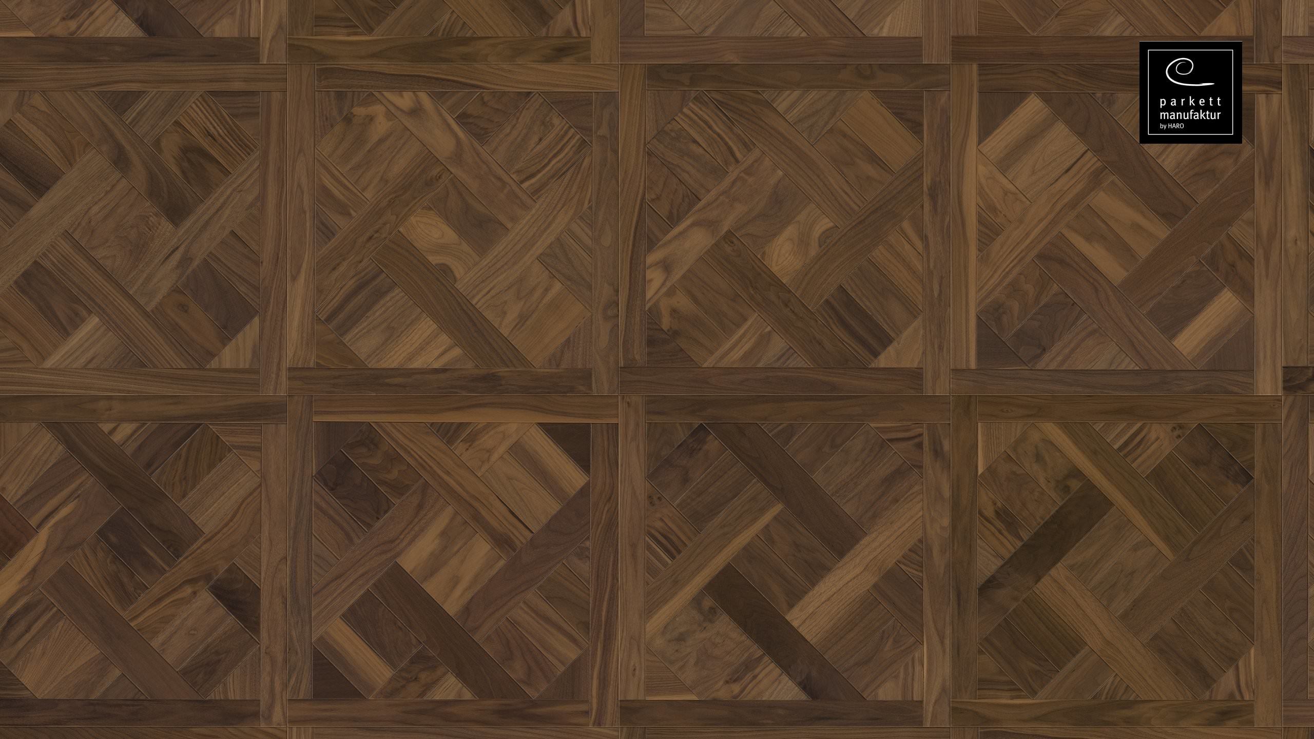 parkettmanufaktur by HARO 18 mm Tiles Basket 4V American Walnut oleovera Tongue and Groove