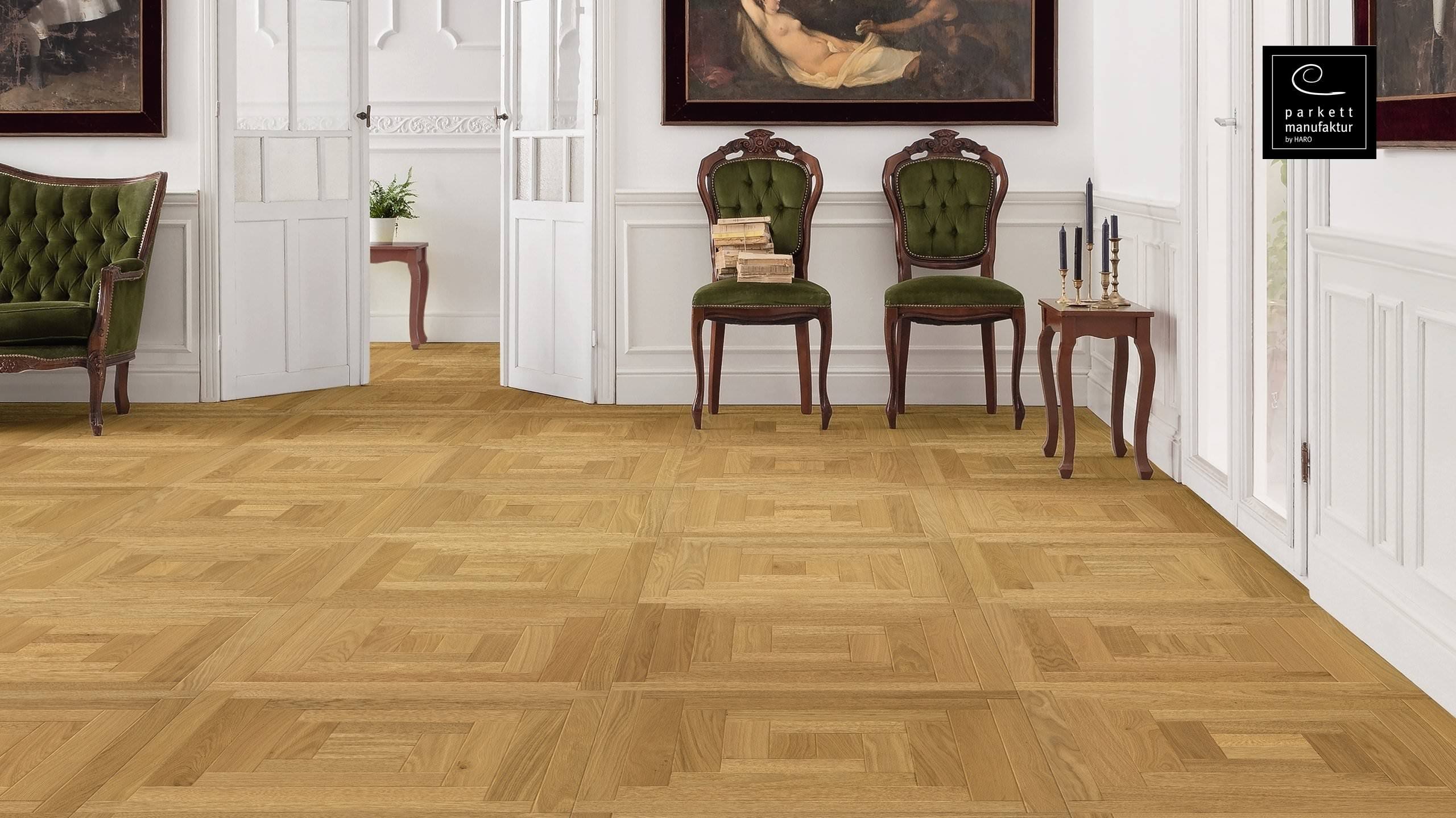 parkettmanufaktur by HARO 18 mm Tiles Loop 4V Oak oleovera Tongue and Groove