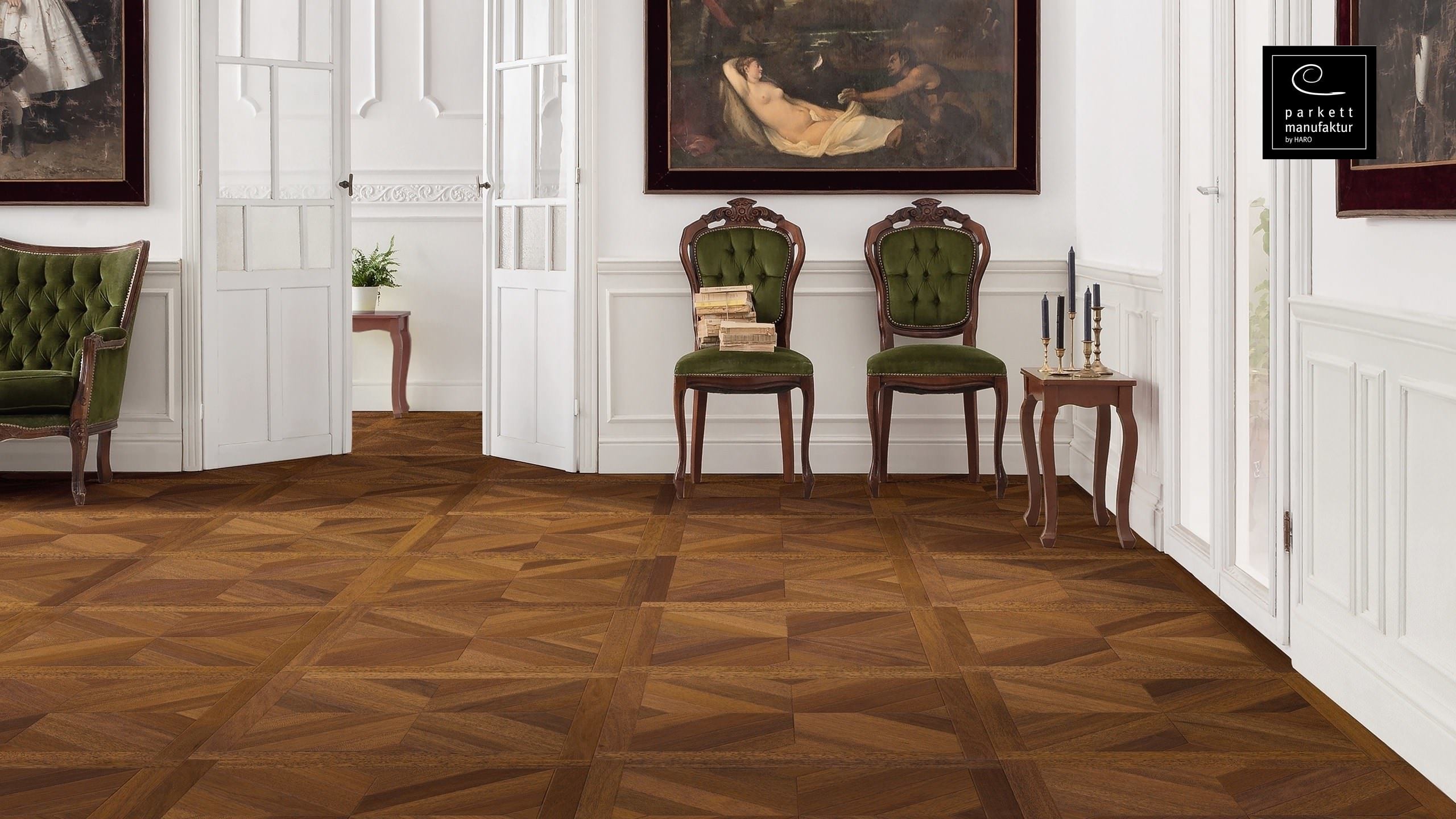 parkettmanufaktur by HARO 18 mm Tiles Central 4V Merbau oleovera Tongue and Groove