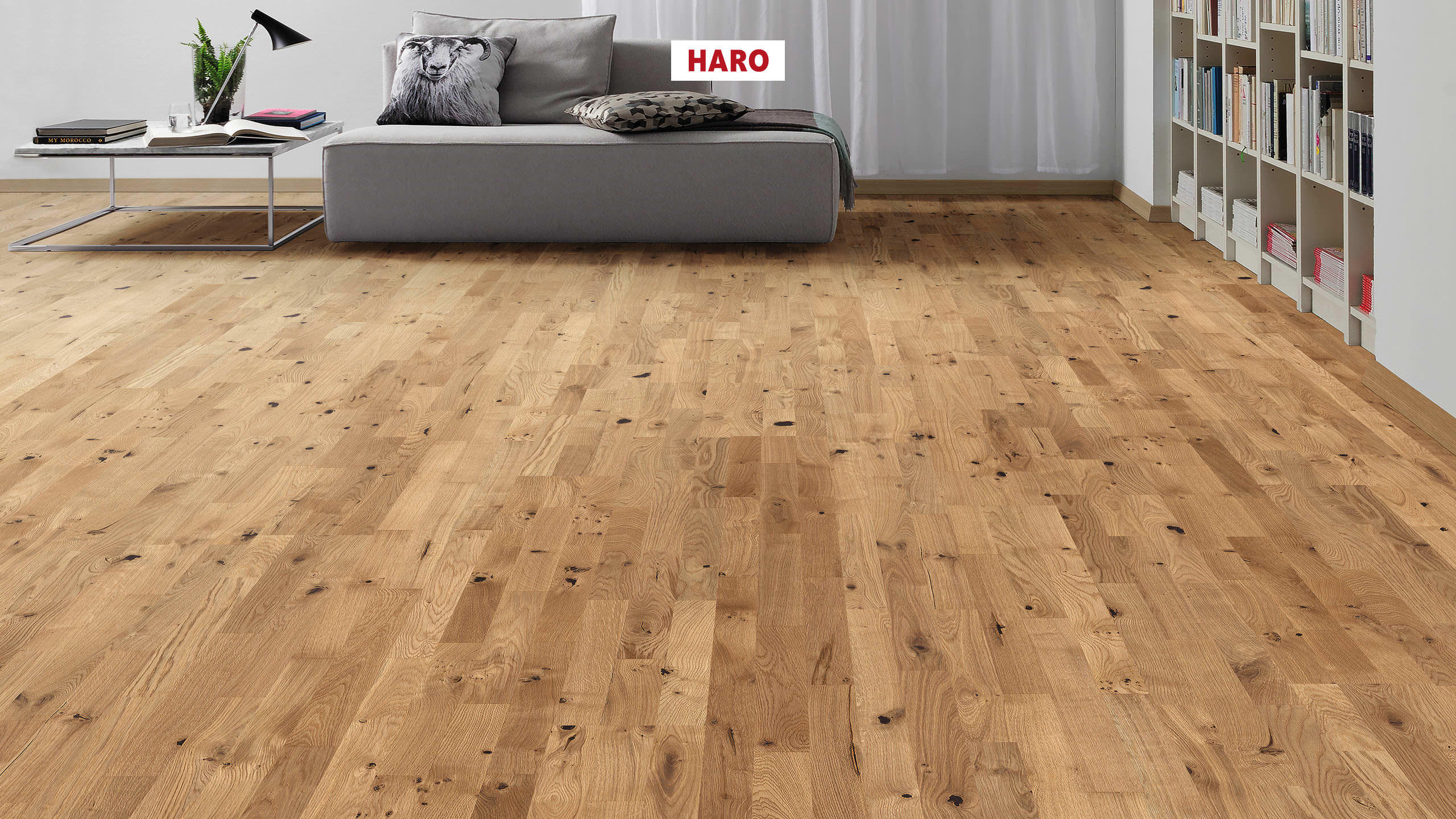 HARO PARQUET 4000 Longstrip Oak Sauvage brushed naturaLin plus Top Connect