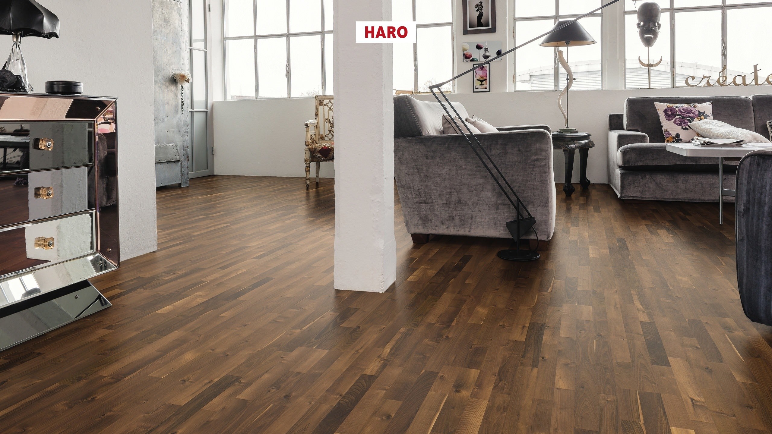 HARO PARQUET 4000 Longstrip Amber Robinia Favorit permaDur Top Connect